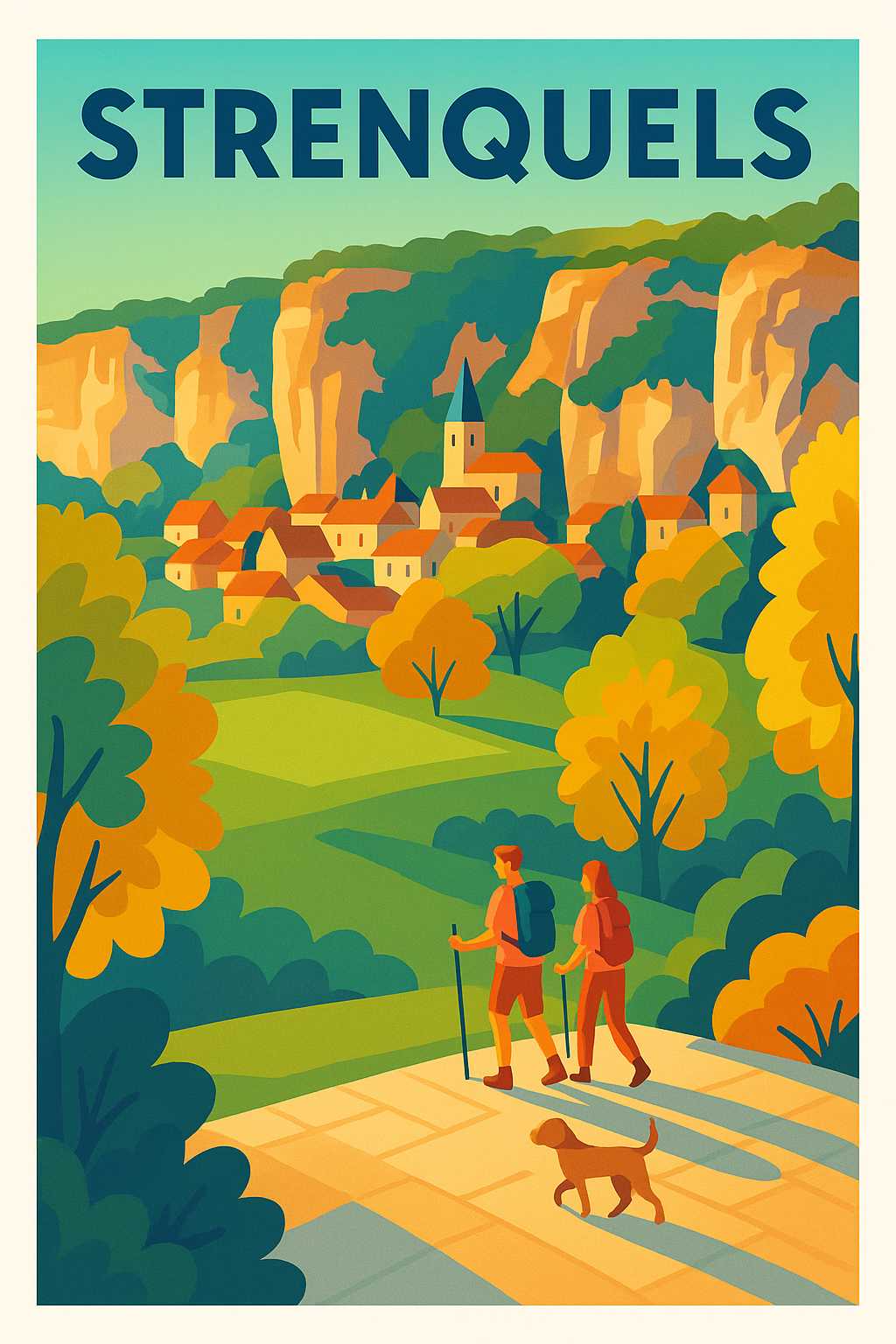 Affiche Strenquels — Escapade nature au cœur des paysages pittoresques · poster d'art de Strenquels