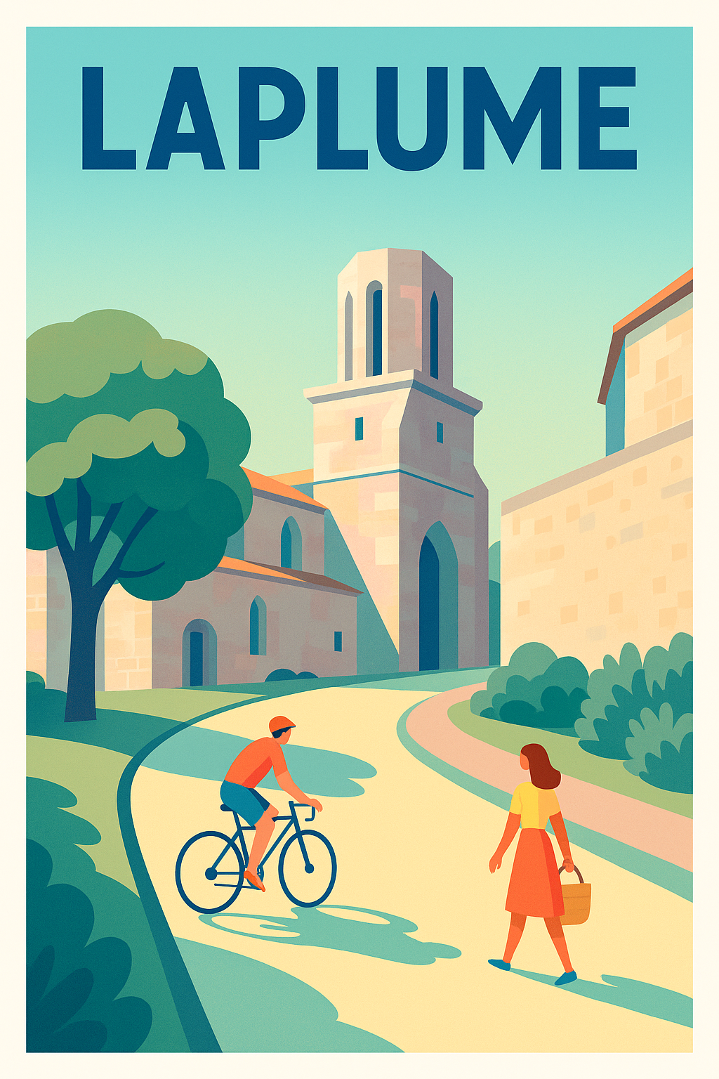 Affiche de Laplume - Douceur de vie au cœur du village