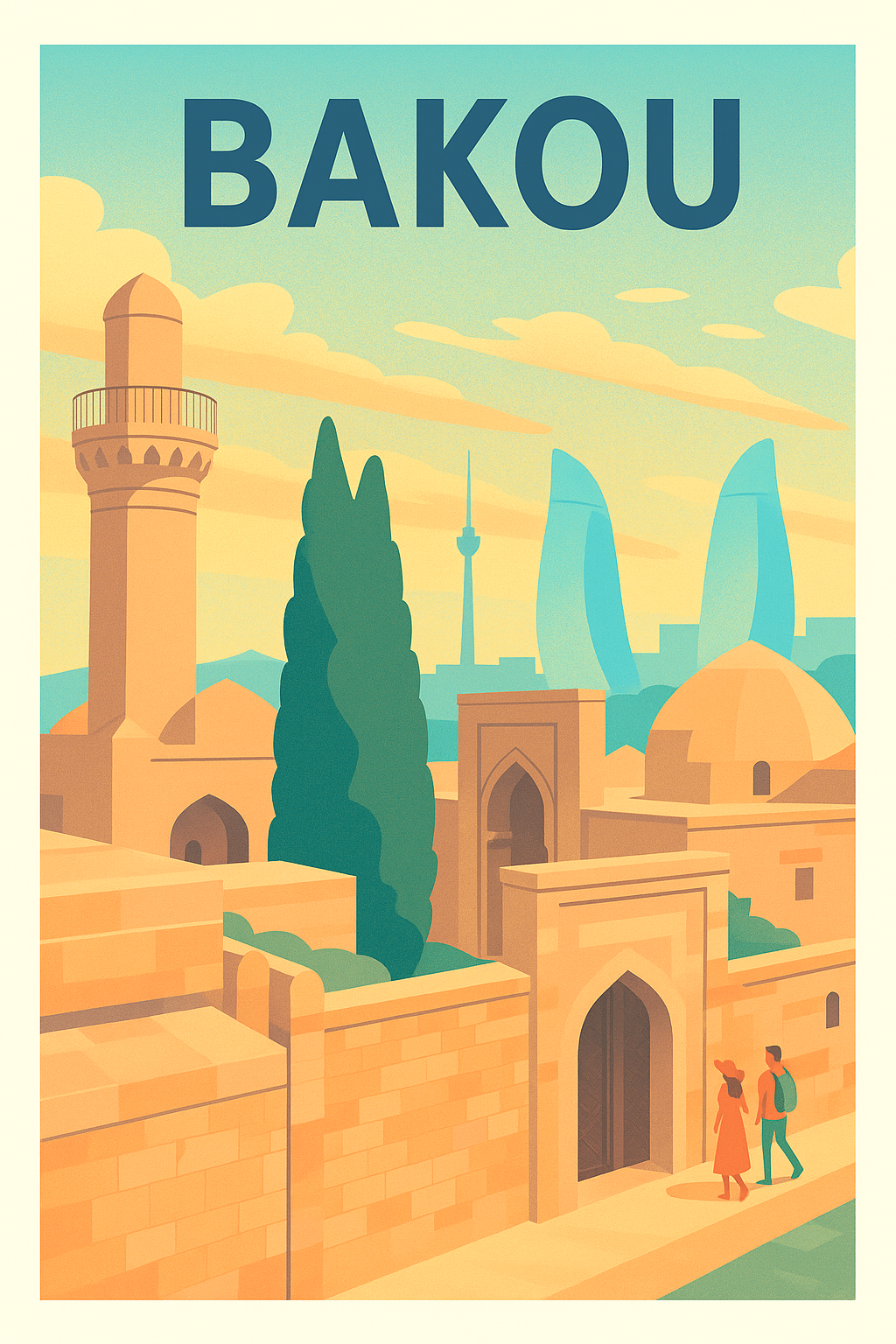 Affiche de Bakou - Voyage au cœur de l'Orient moderne