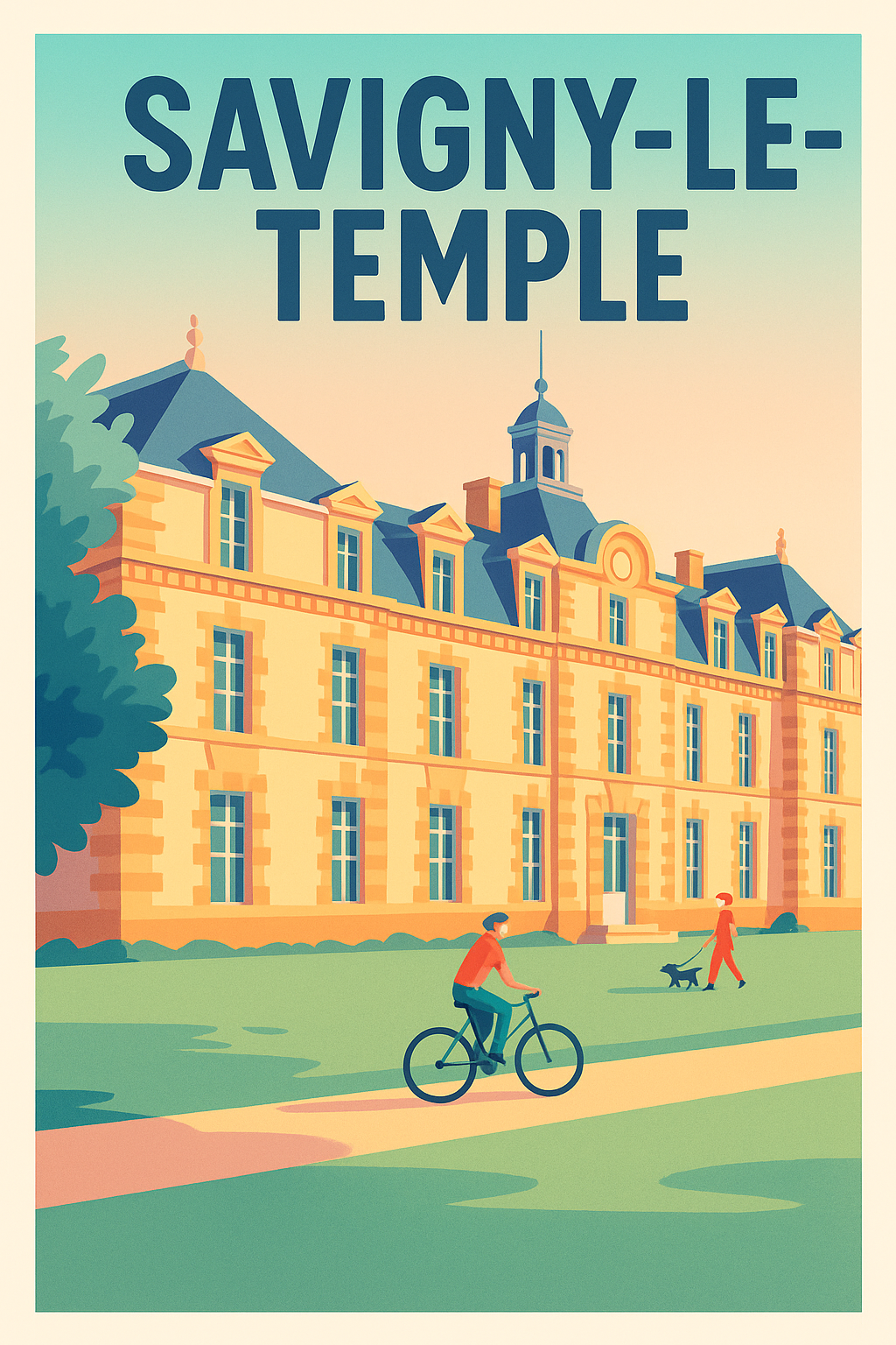 Affiche Savigny-le-Temple — Charme et sérénité à l'honneur · poster d'art de Savigny-le-Temple