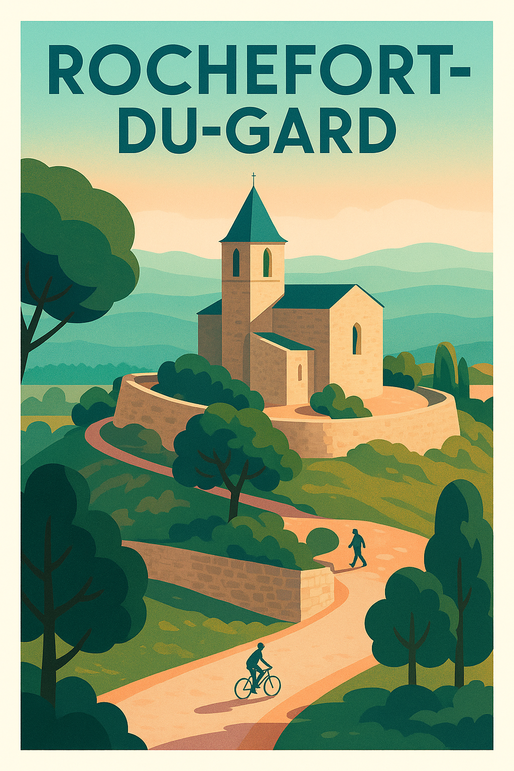Affiche de Rochefort-du-Gard - Charme naturel et patrimoine préservé