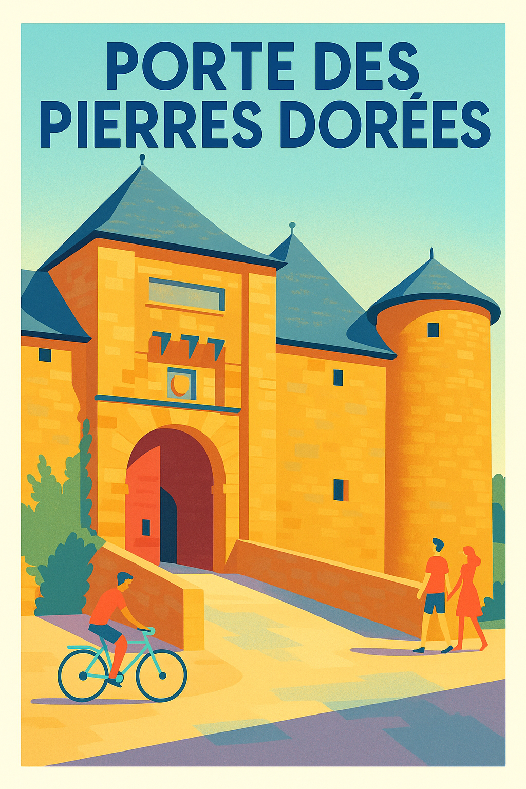 Affiche de Porte des Pierres Dorées - L'entrée emblématique du Beaujolais