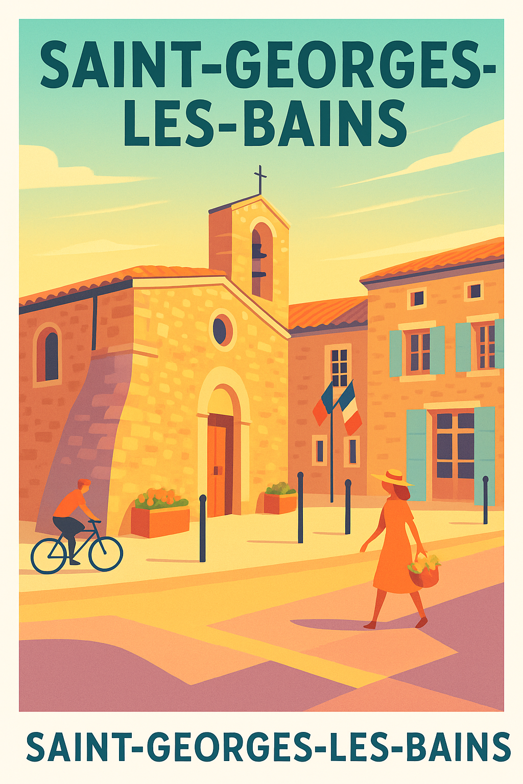 Affiche de Saint-Georges-les-Bains - Charme et lumière méridionale