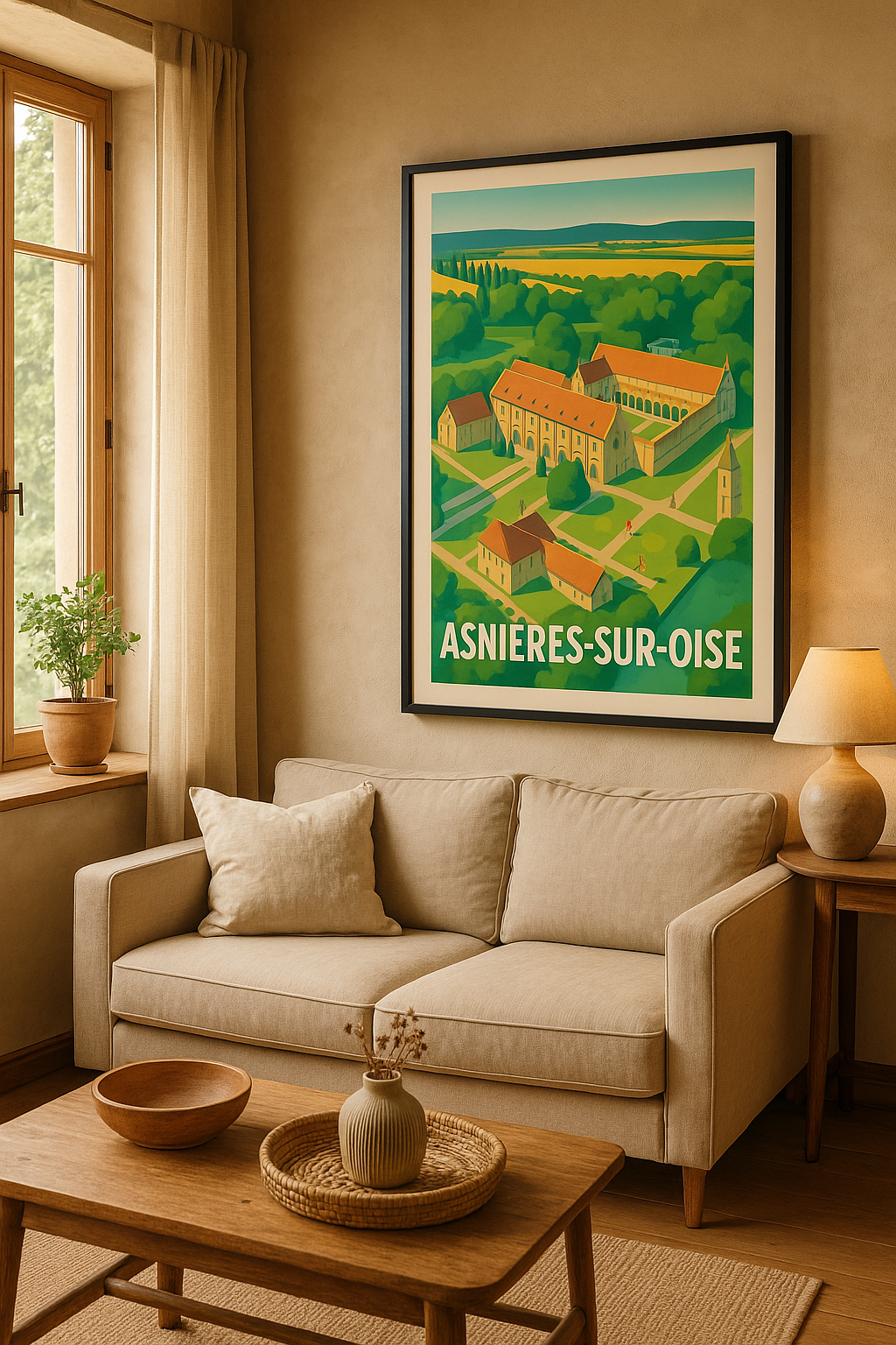 Mise en situation Affiche de Asnières-sur-Oise - Charme et Histoire en Vallée de l'Oise