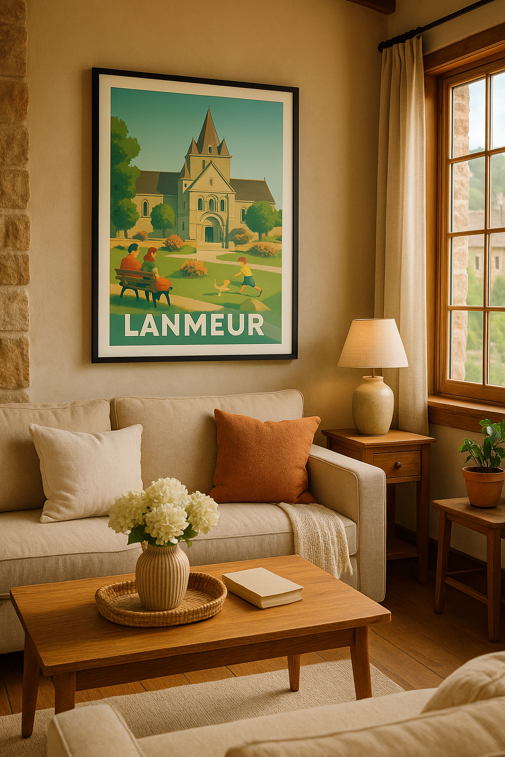 Mise en situation Affiche de Lanmeur - Sérénité et patrimoine au cœur de la nature
