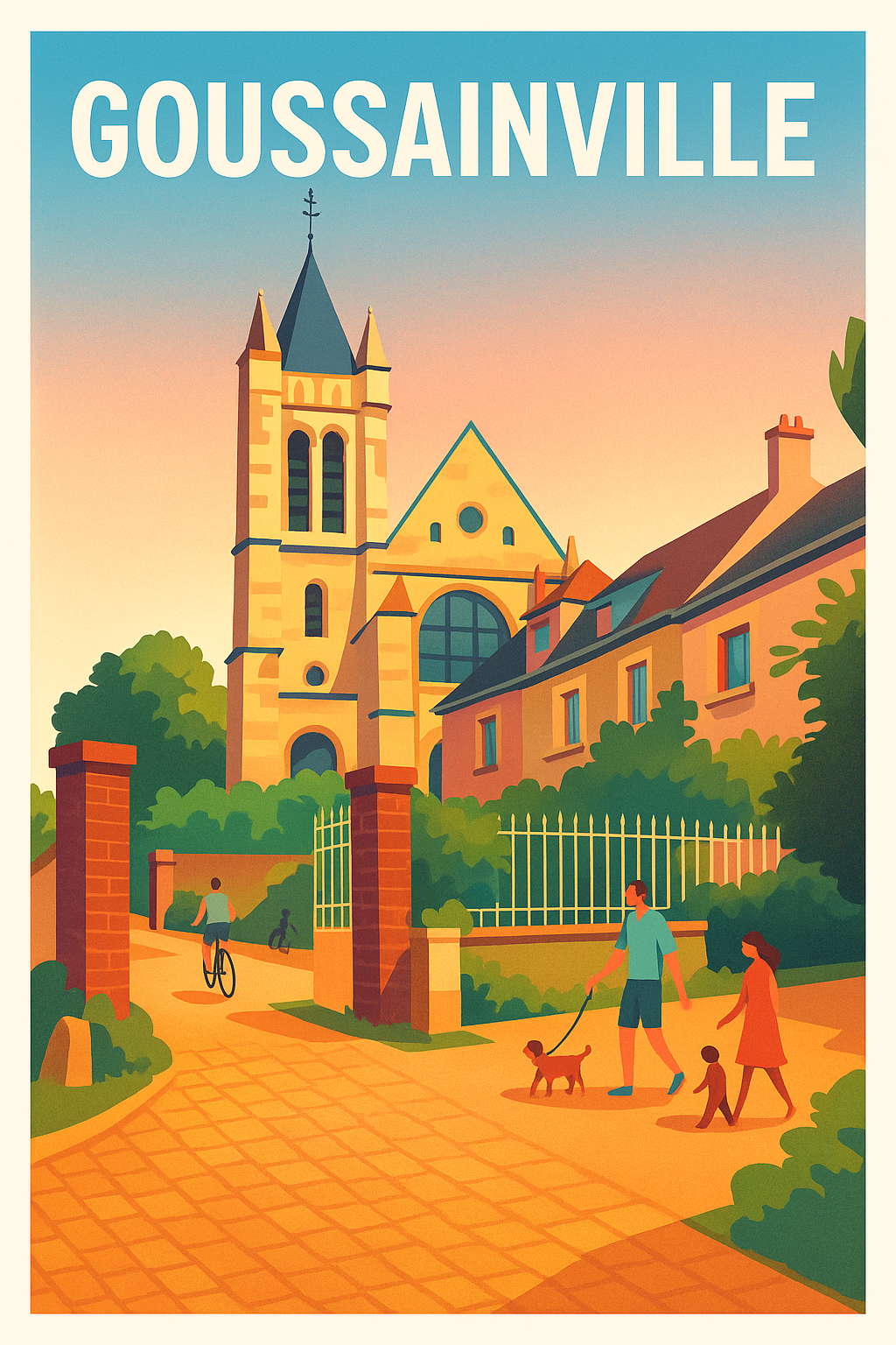 Affiche Goussainville — Charme paisible et convivial · poster d'art de Goussainville