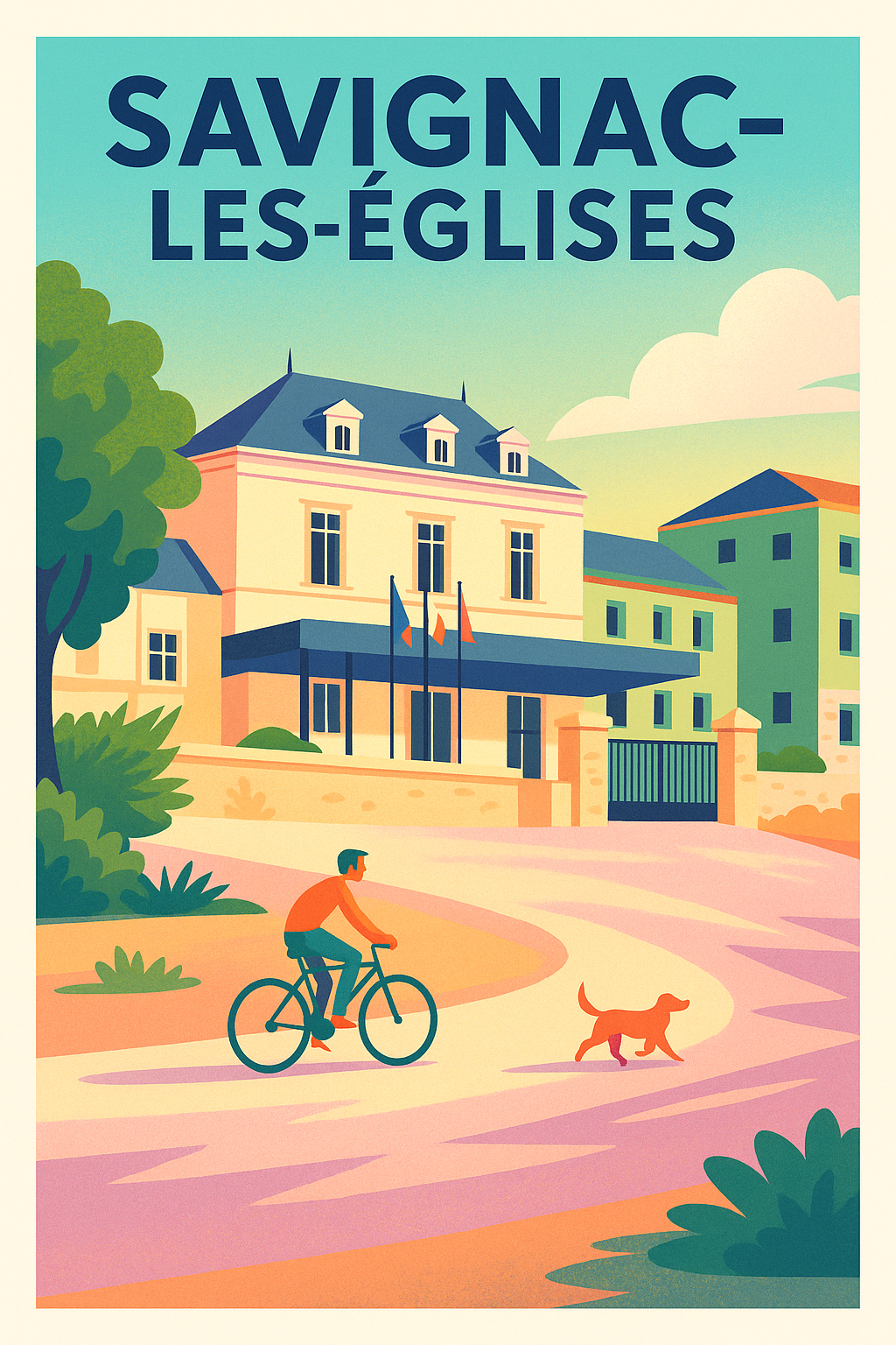 Affiche de Savignac-les-Églises - Un charme paisible au cœur de la Dordogne