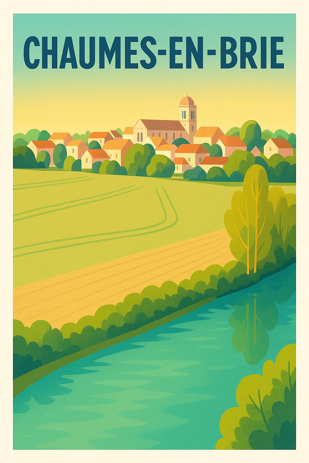 Affiche de Chaumes-en-Brie - Charme bucolique au fil de l'eau