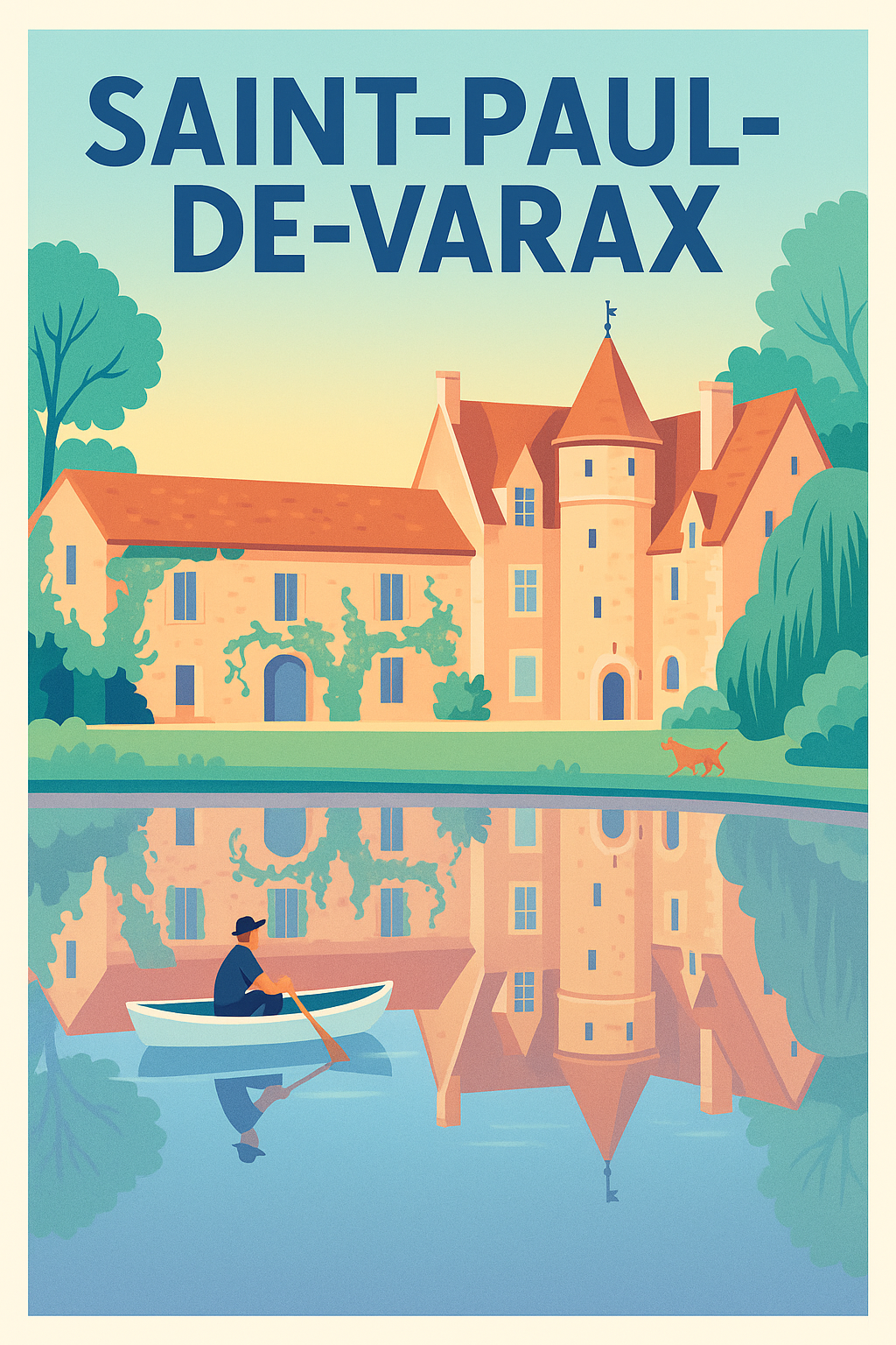 Affiche de Saint-Paul-de-Varax - Charme bucolique en reflet