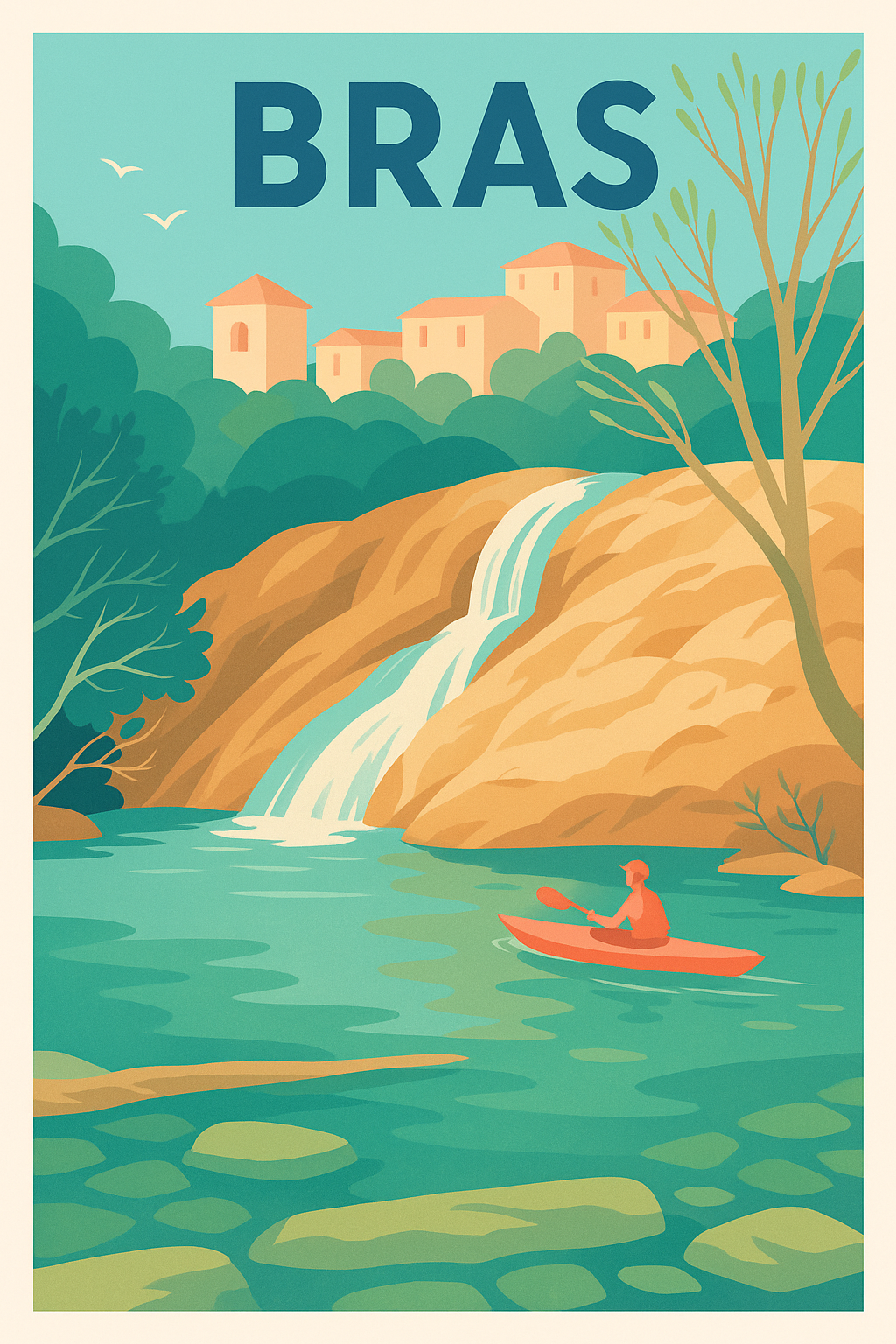 Affiche de Bras - Nature et Évasion au Fil de l'Eau