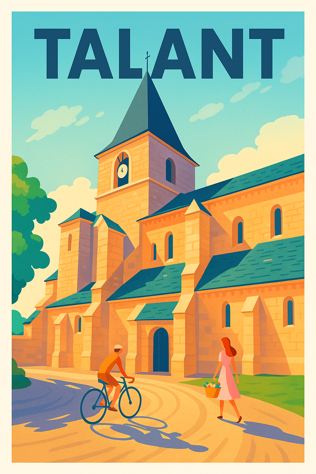 Affiche de Talant - Charme intemporel au cœur de la Bourgogne