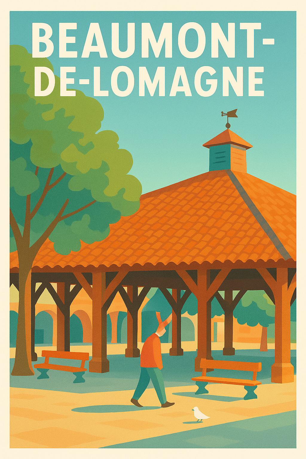 Affiche de Beaumont-de-Lomagne - Charme et quiétude sous la halle