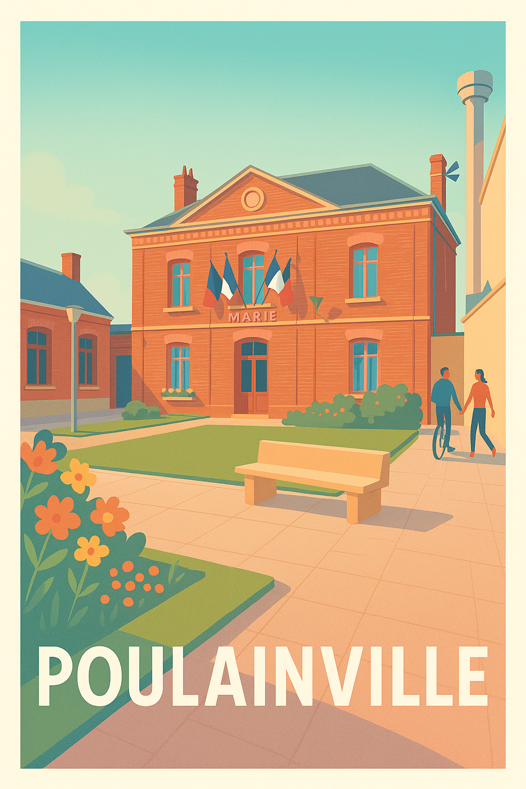 Affiche Poulainville — Charme et sérénité au cœur de la mairie · poster d'art de Poulainville