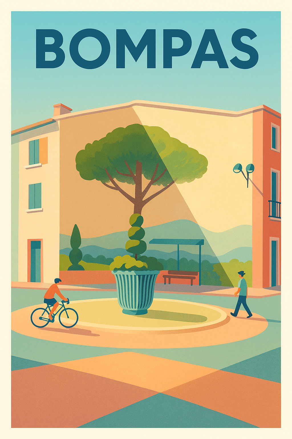 Affiche de Bompas - Charme paisible et couleurs d’une ville méditerranéenne
