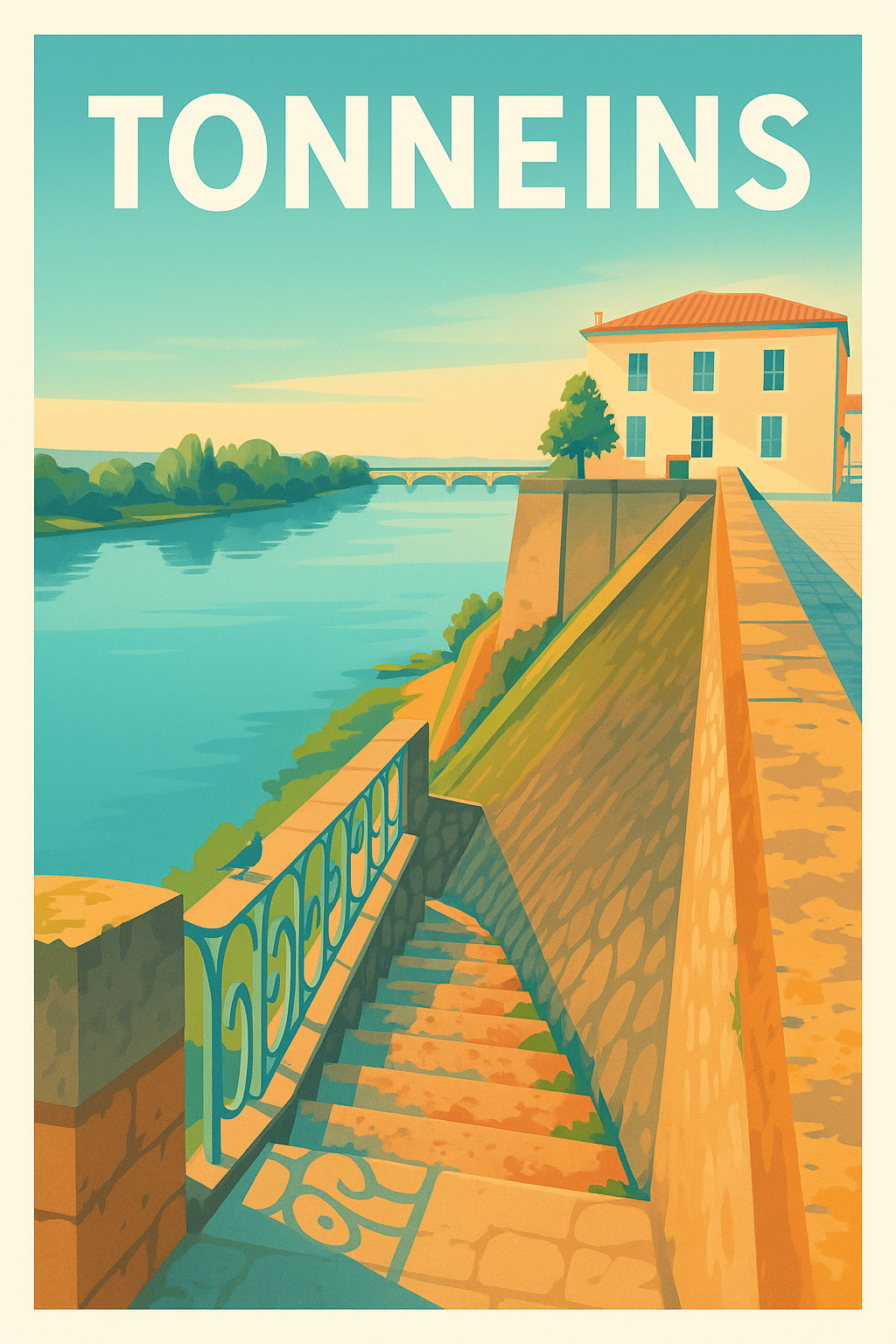 Affiche de Tonneins - Charme et Sérénité au Bord de la Rivière