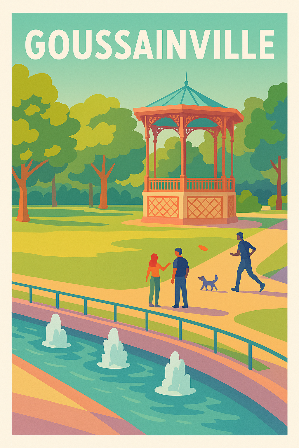 Affiche Goussainville — Harmonie au parc du kiosque · poster d'art de Goussainville