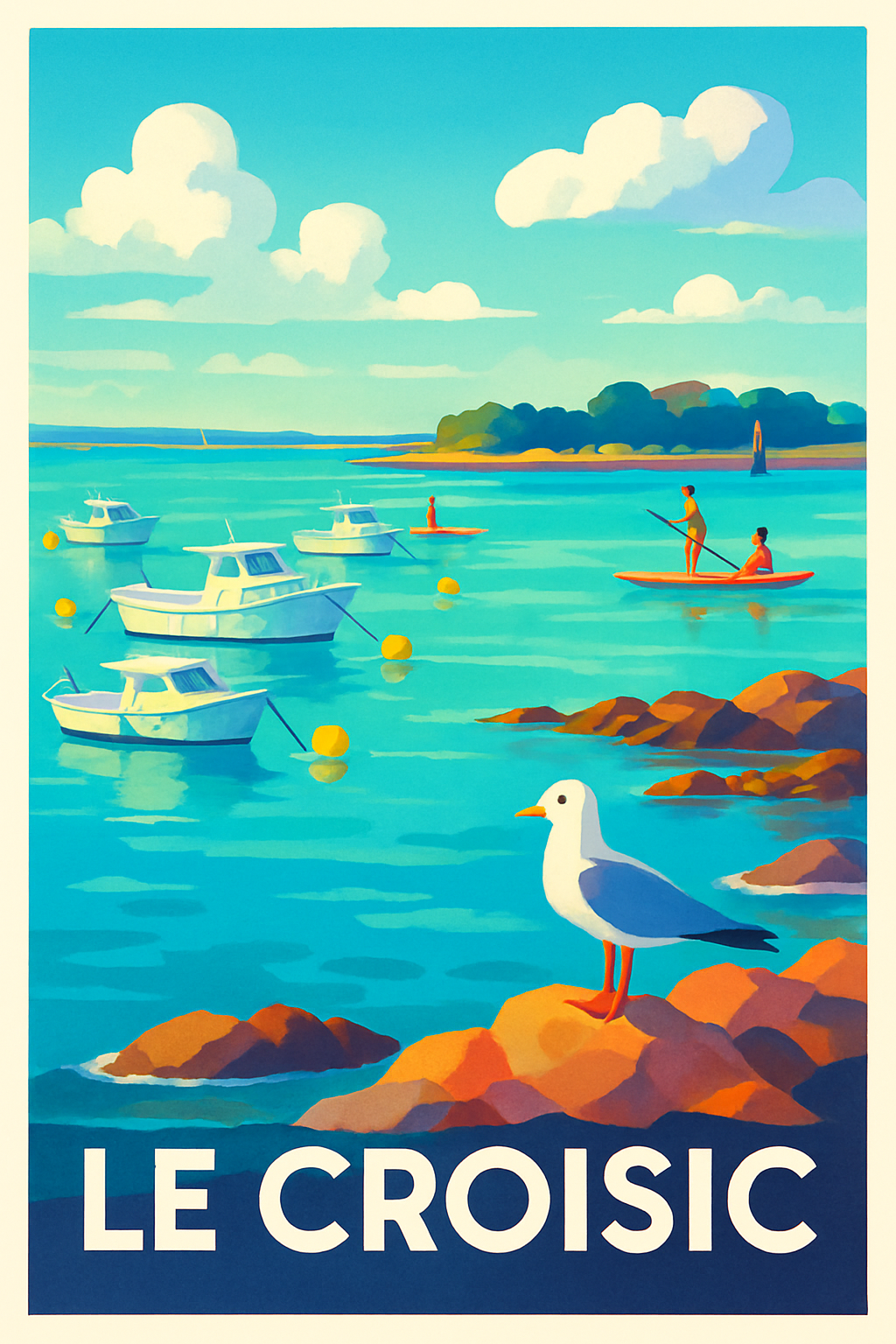 Affiche de Le Croisic - Évasion maritime et douceur bretonne