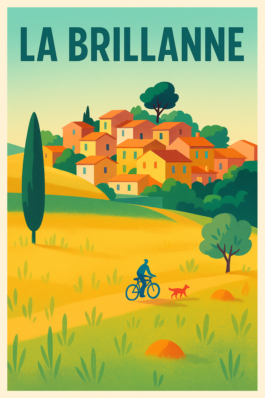 Affiche de La Brillanne - La douceur de la Provence à vélo