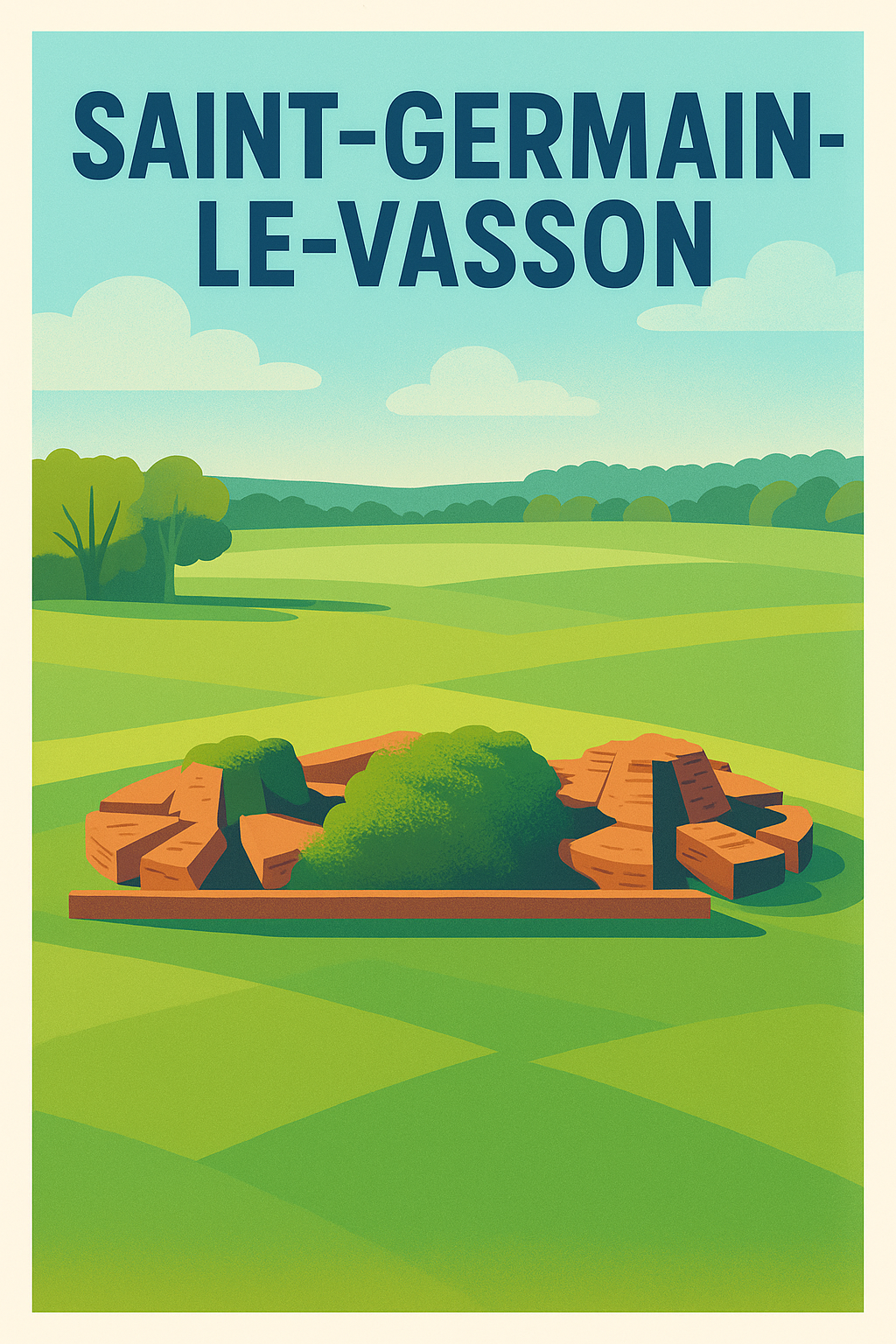 Affiche de Saint-Germain-le-Vasson - Tranquillité et nature intemporelle
