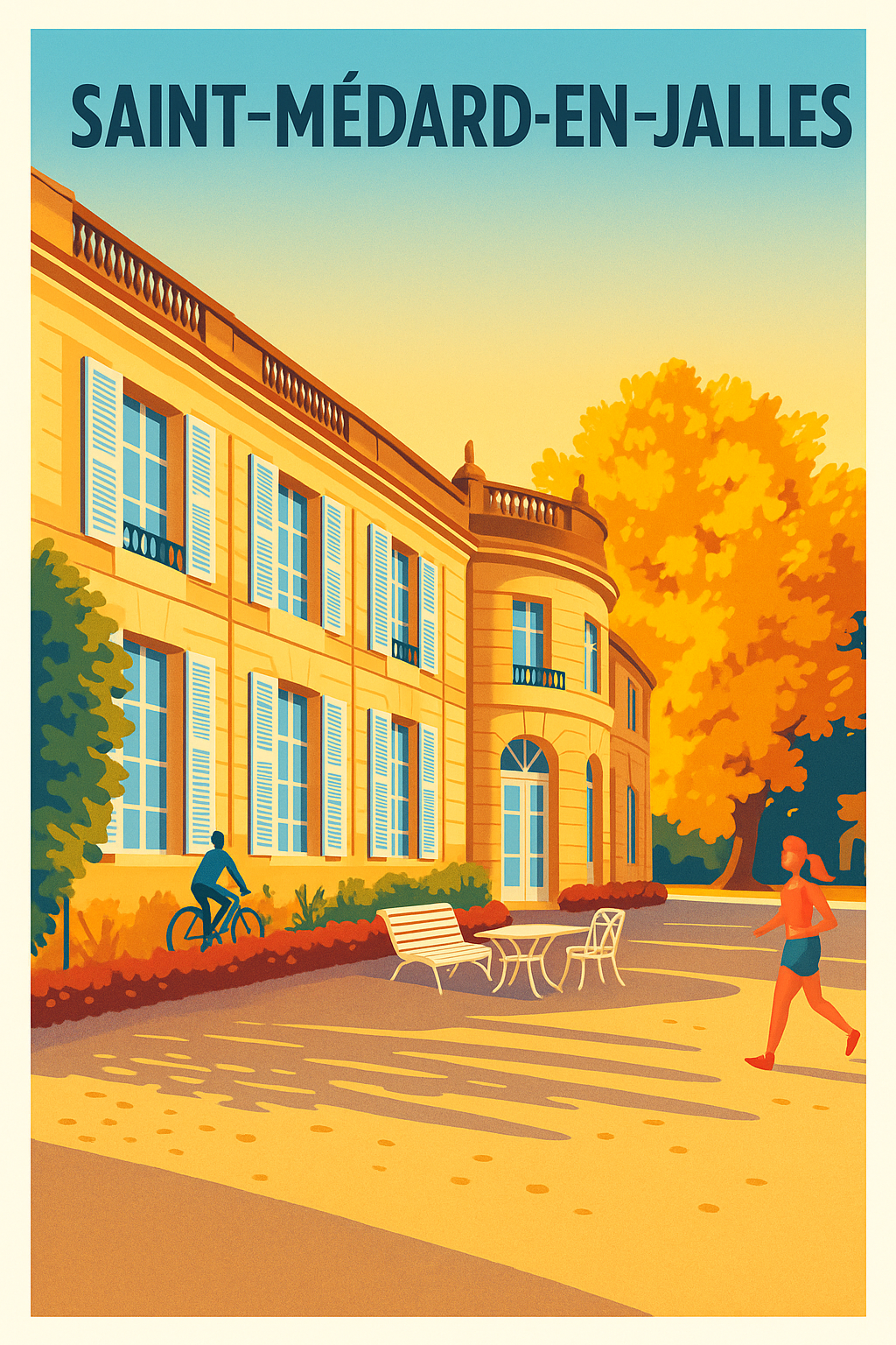 Affiche Saint-Médard-en-Jalles — L'élégance intemporelle en plein air · poster d'art de Saint-Médard-en-Jalles