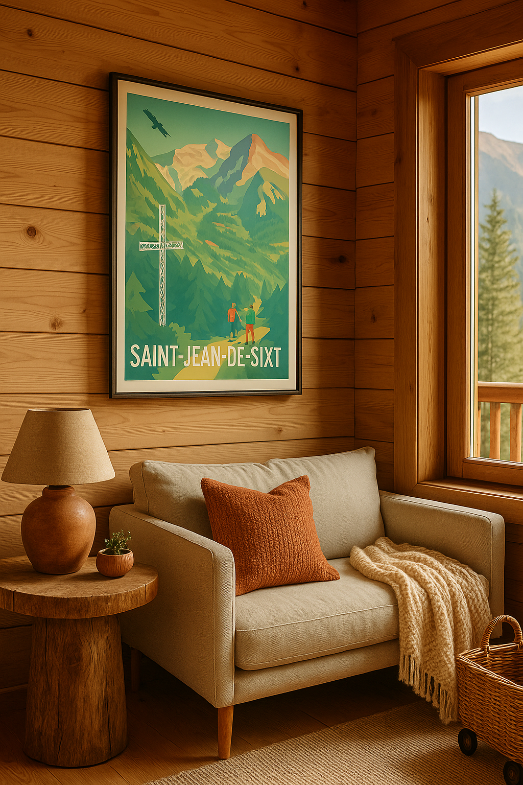 Mise en situation Affiche de Saint-Jean-de-Sixt - Évasion nature au cœur des Alpes