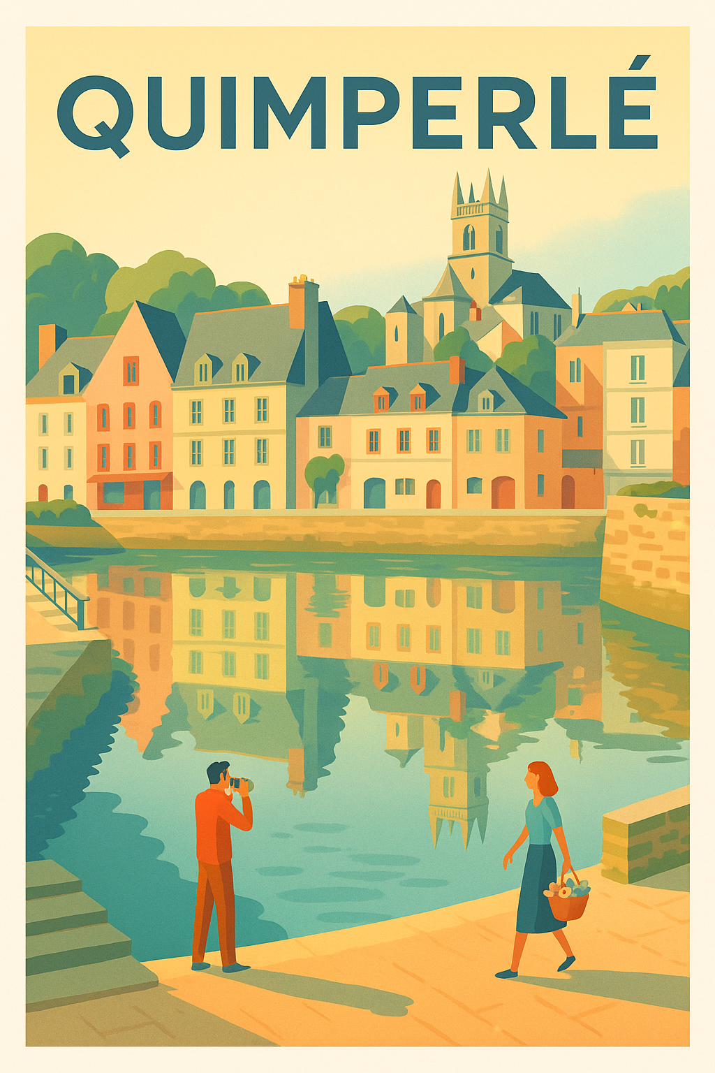 Affiche de Quimperlé - Charme et sérénité bretonne au fil de l'eau