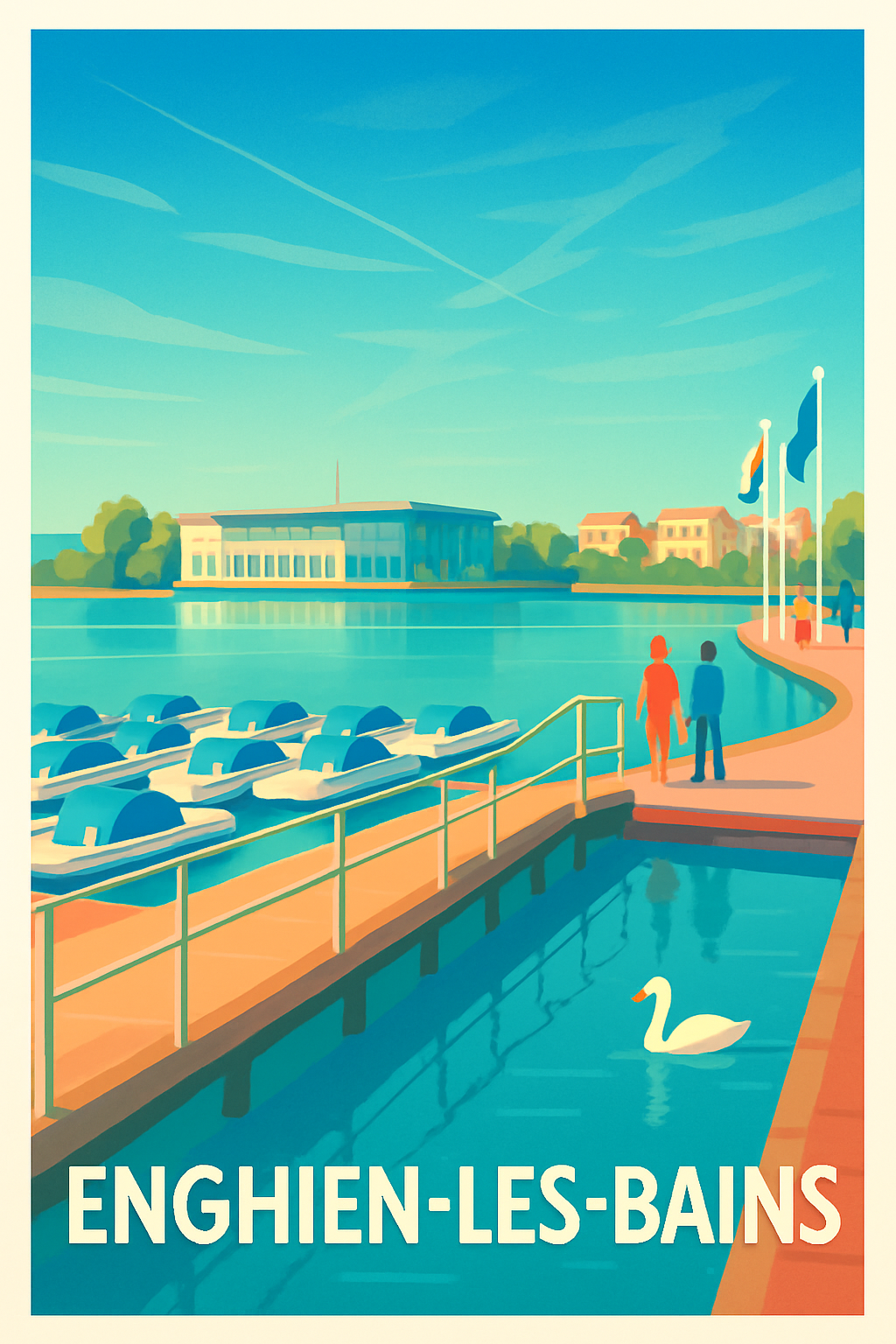Affiche de Enghien-les-Bains - L'élégance au fil de l'eau
