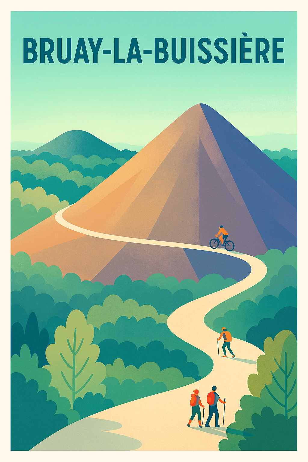 Affiche Bruay-la-Buissière — L'appel de la nature en pleine ascension · poster d'art de Bruay-la-Buissière