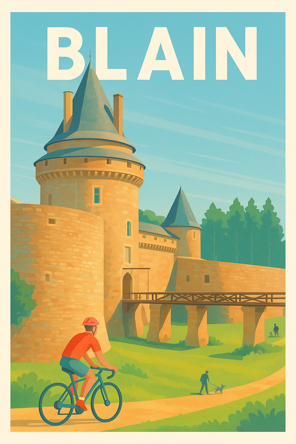 Affiche de Blain - Escapade historique et nature à vélo