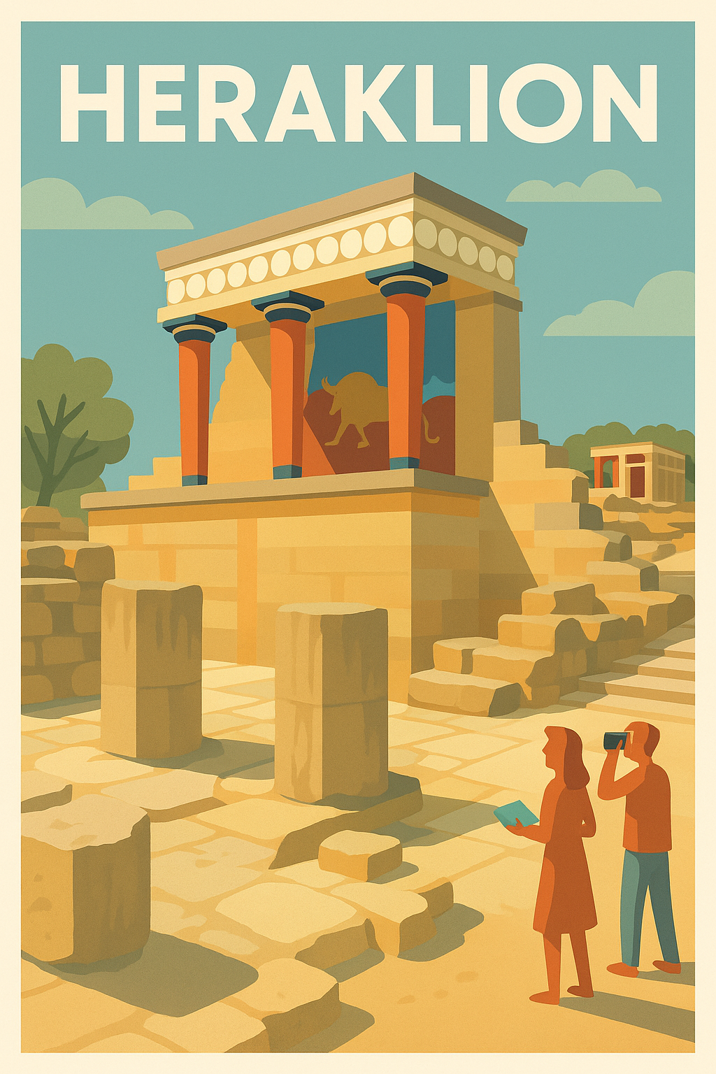 Affiche de Heraklion - Trésors archéologiques de Crète