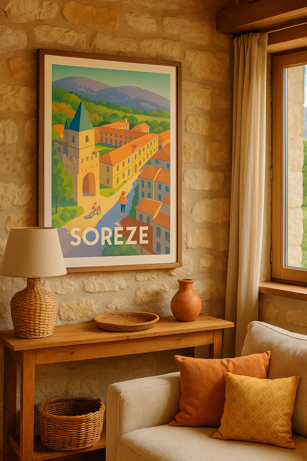 Mise en situation Affiche de Sorèze - Un Voyage au Cœur du Patrimoine