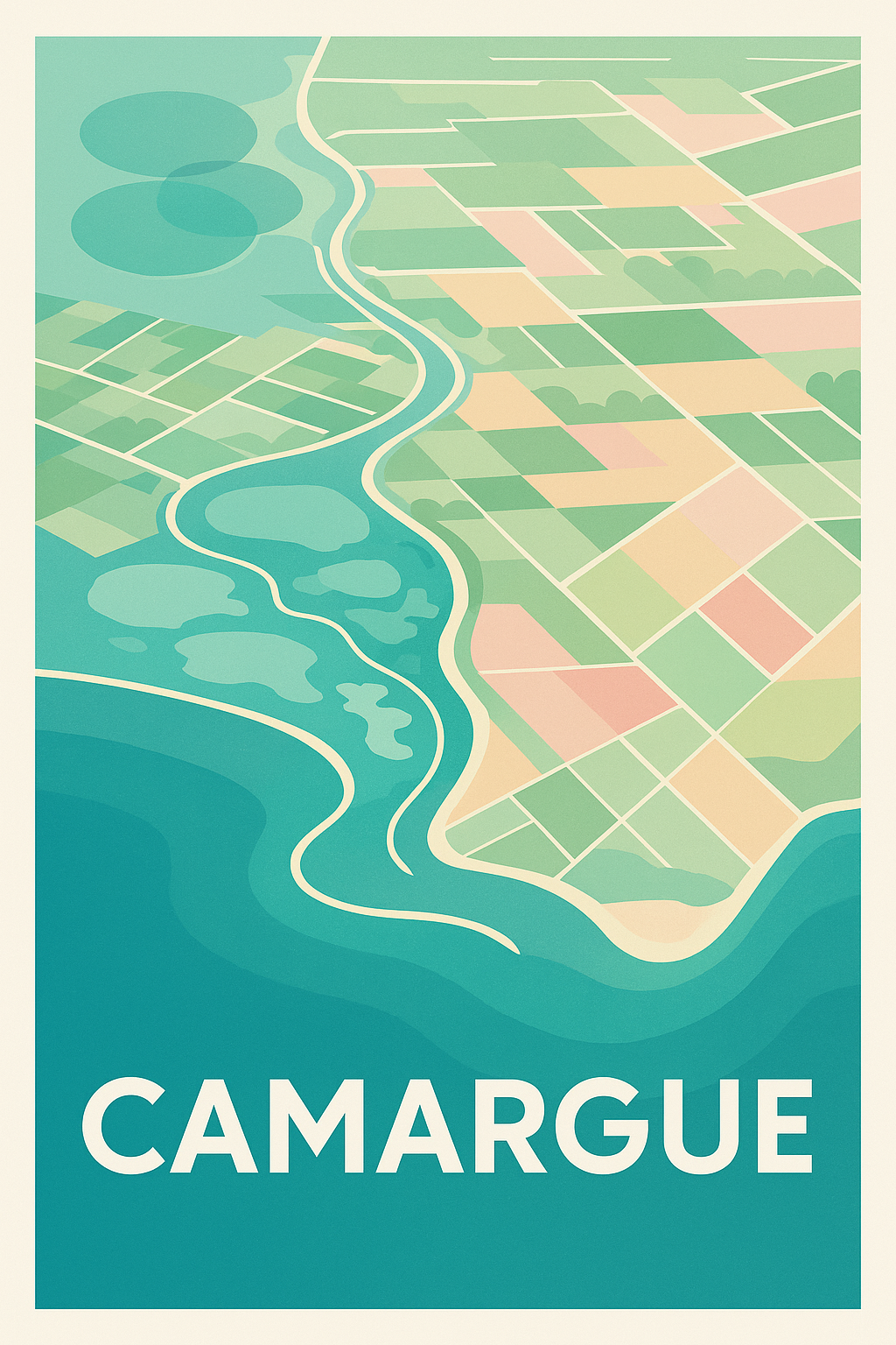 Affiche de Camargue - Nature et Harmonie Méditerranéenne