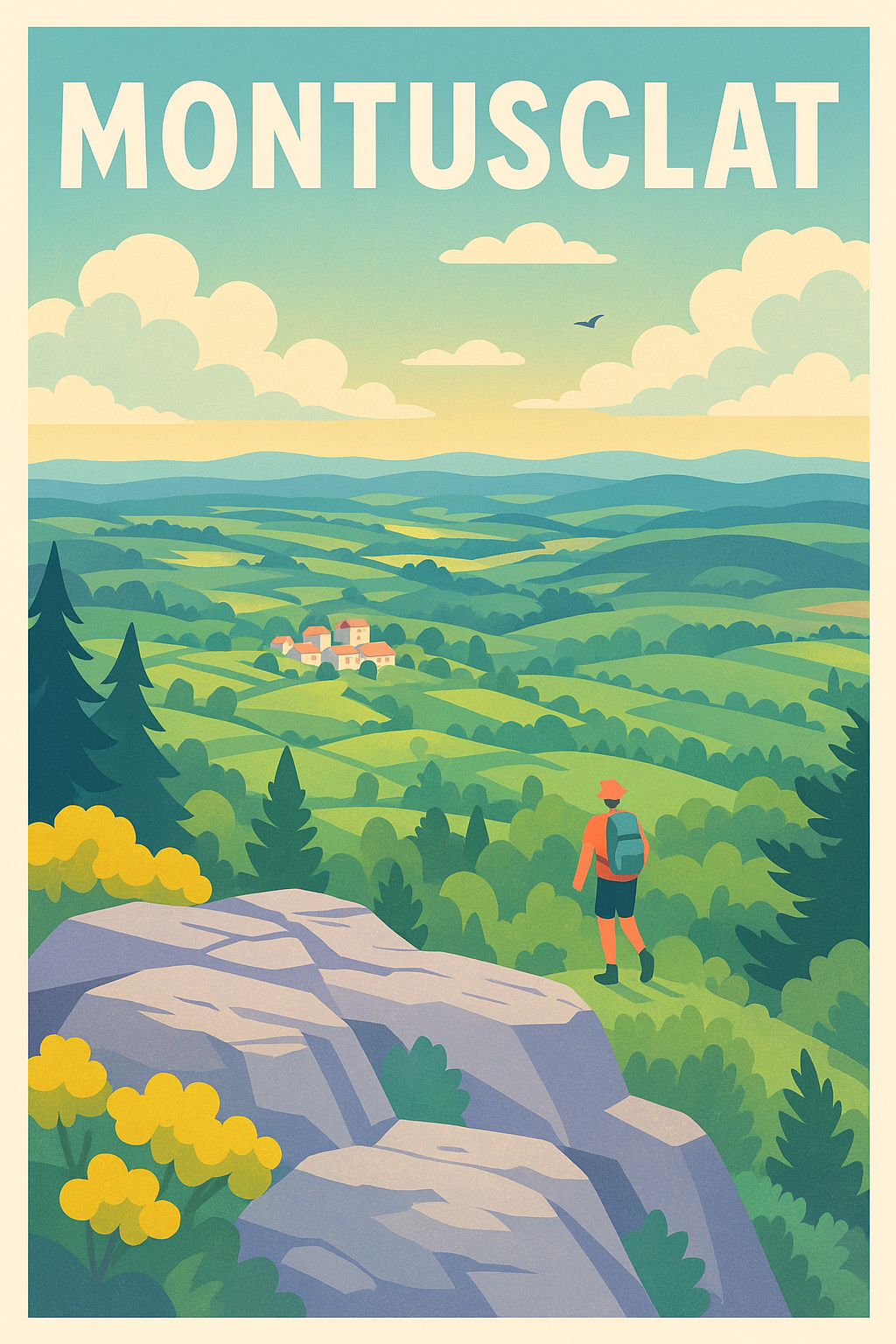 Affiche Montusclat — Panoramas inspirants au cœur de la nature · poster d'art de Montusclat