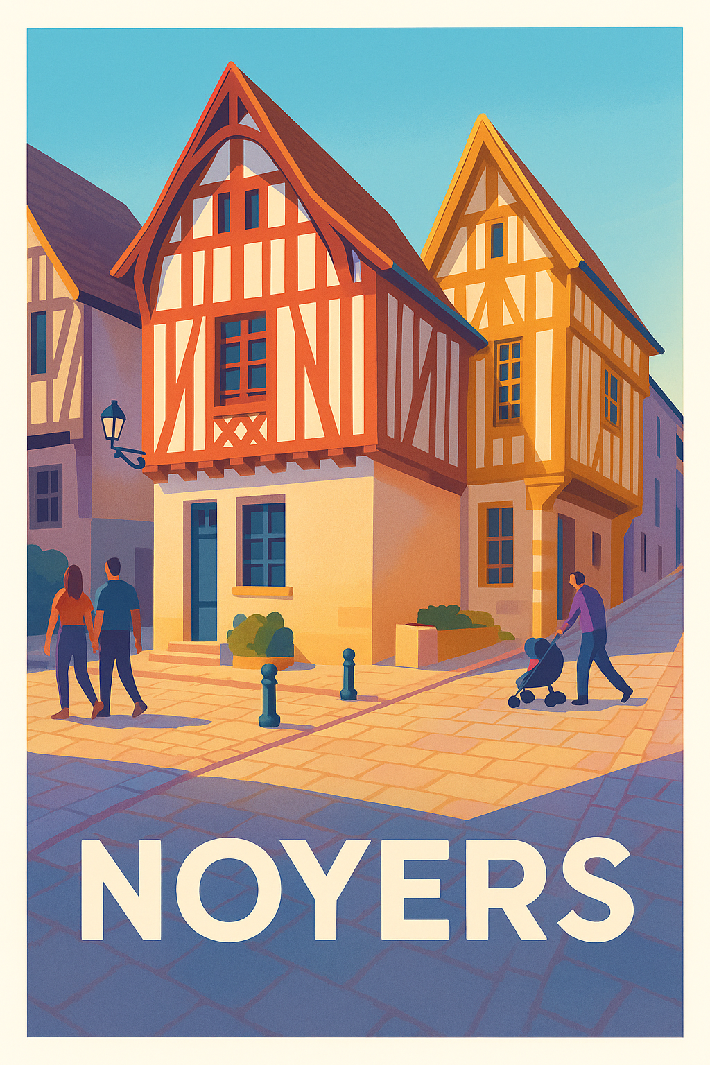 Affiche Noyers — Charme médiéval au cœur de la Bourgogne · poster d'art de Noyers