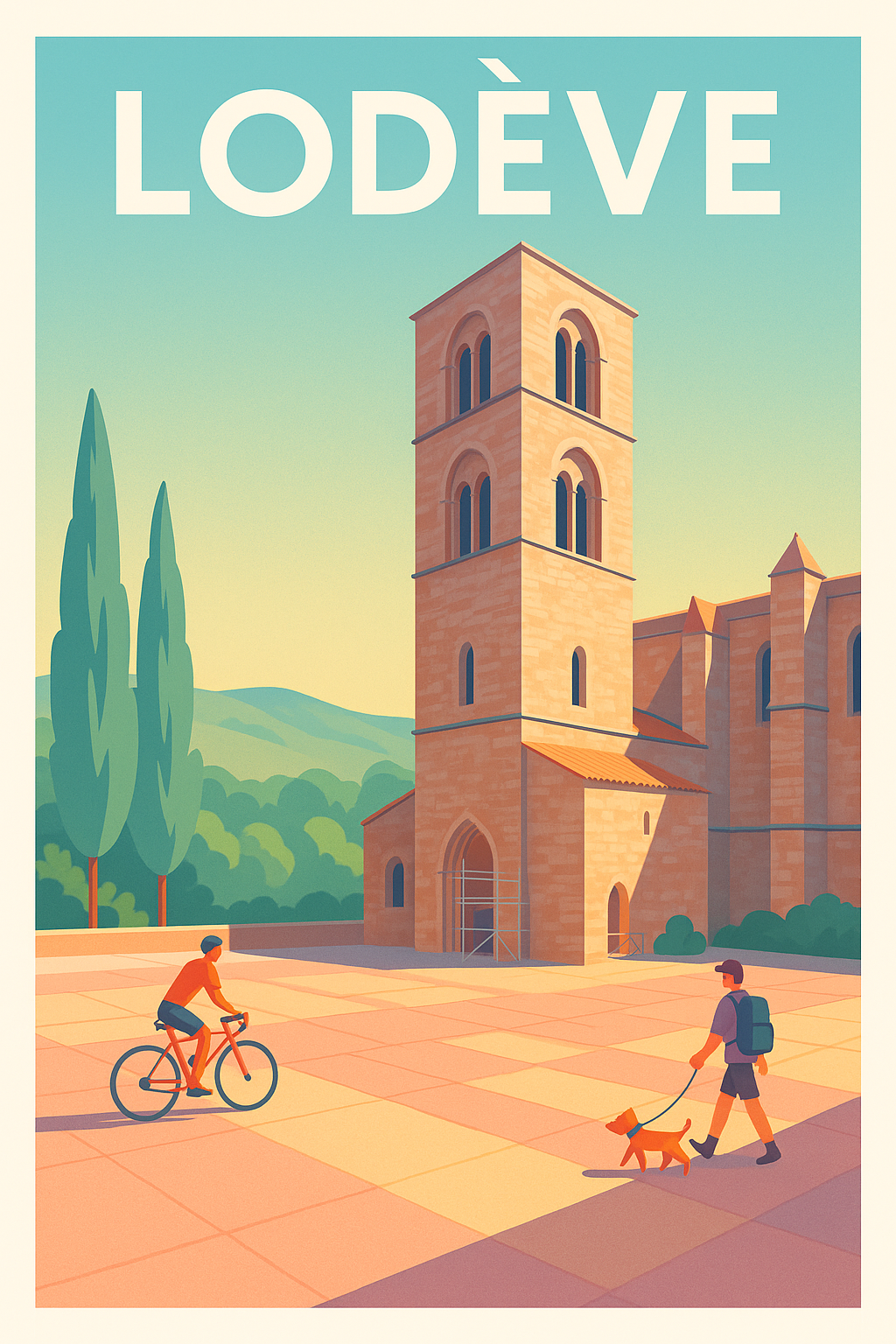 Affiche de Lodève - Tranquillité et patrimoine au cœur de la ville