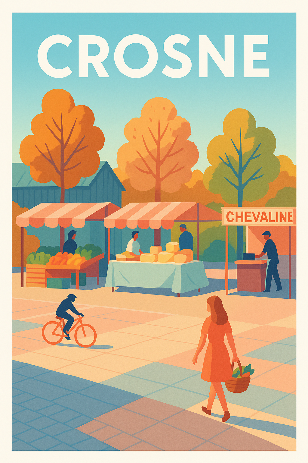 Affiche de Crosne - L'art de vivre sur le marché local