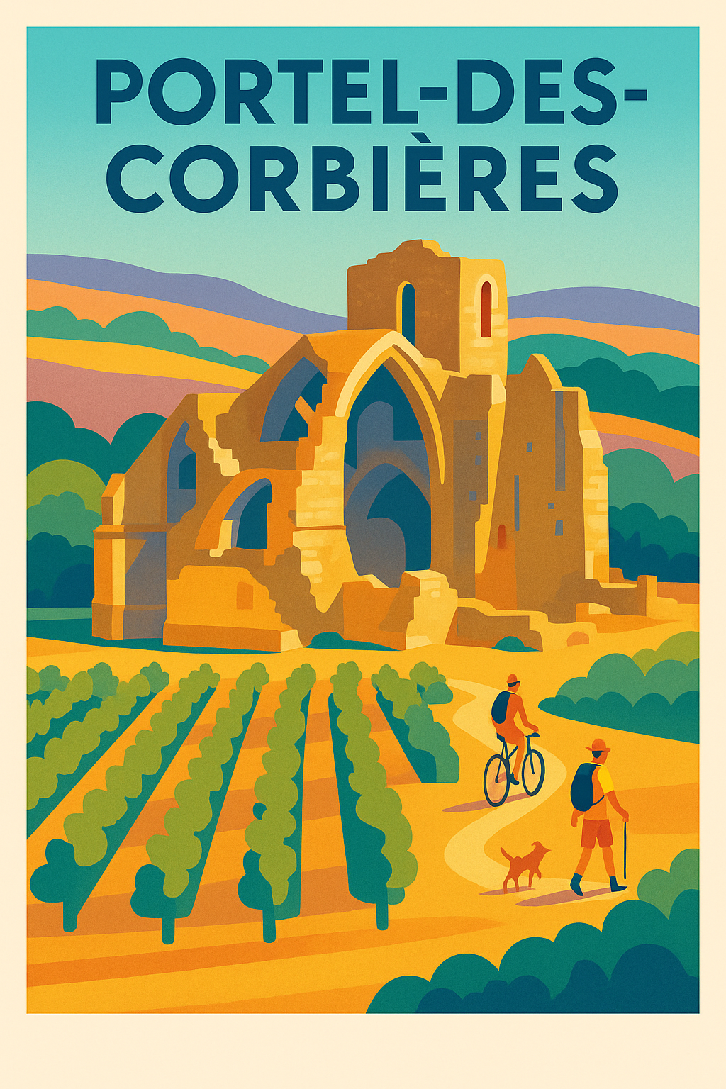Affiche de Portel-des-Corbières - Un voyage au cœur des ruines historiques