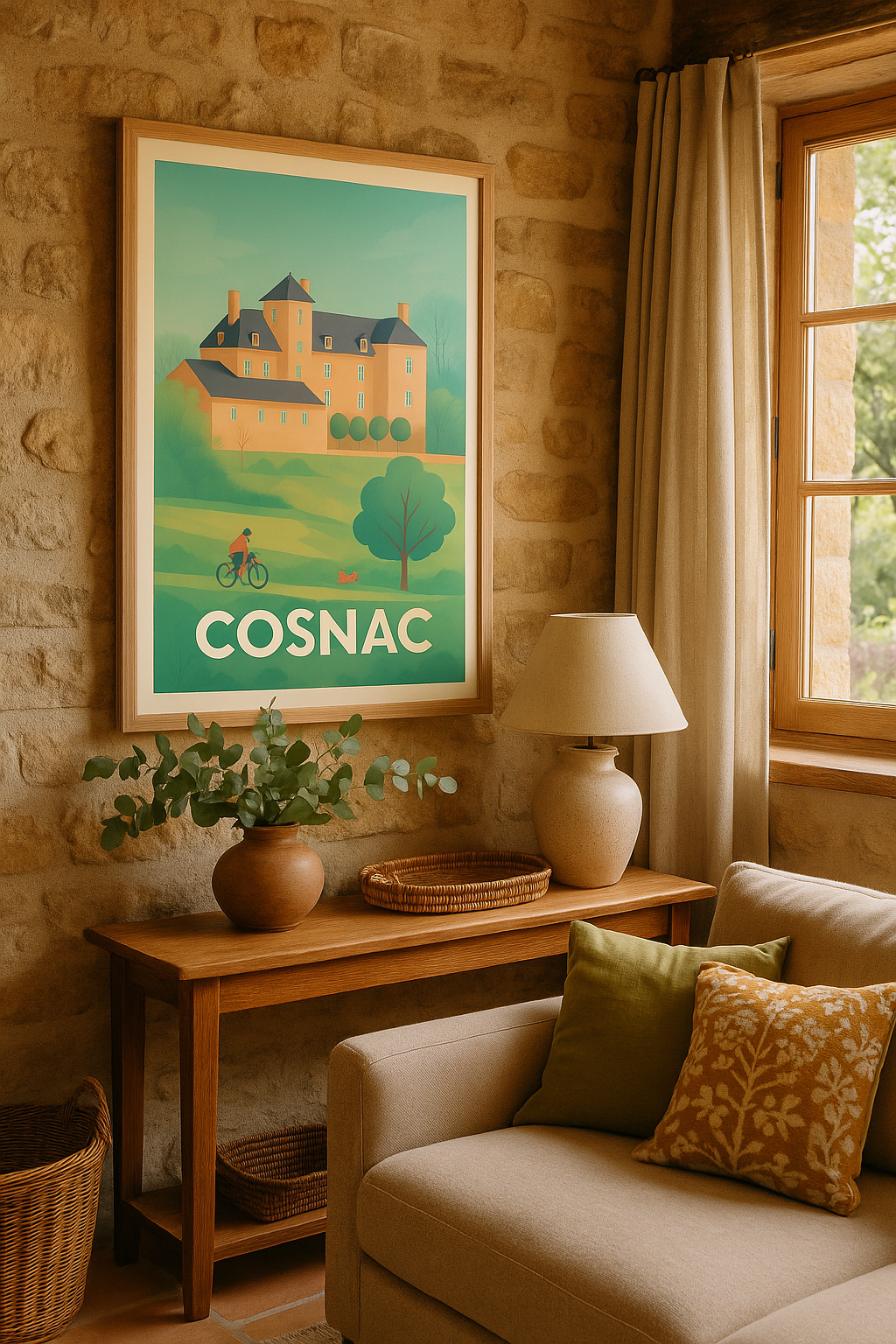 Mise en situation Affiche de Cosnac - Élégance et Sérénité en Charente