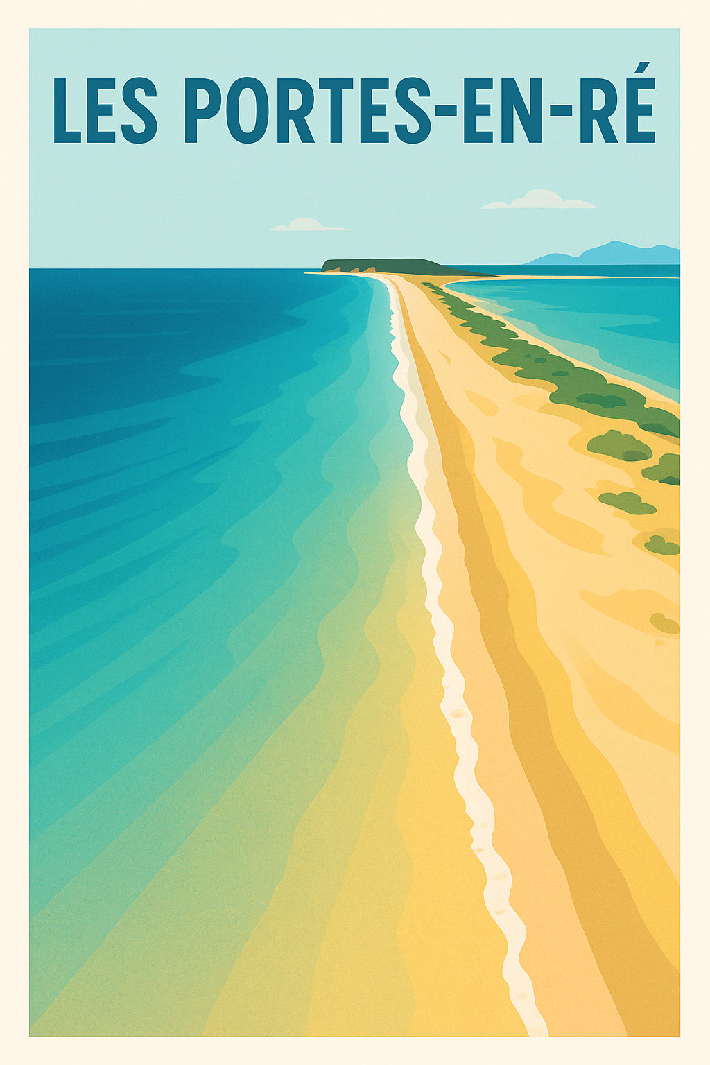 Affiche de Les Portes-en-Ré - Évasion Balnéaire et Horizon Infini