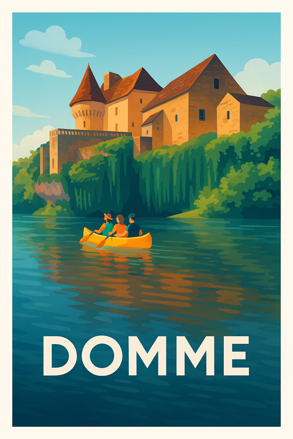 Affiche Domme — Évasion authentique en plein cœur du Périgord · poster d'art de Domme