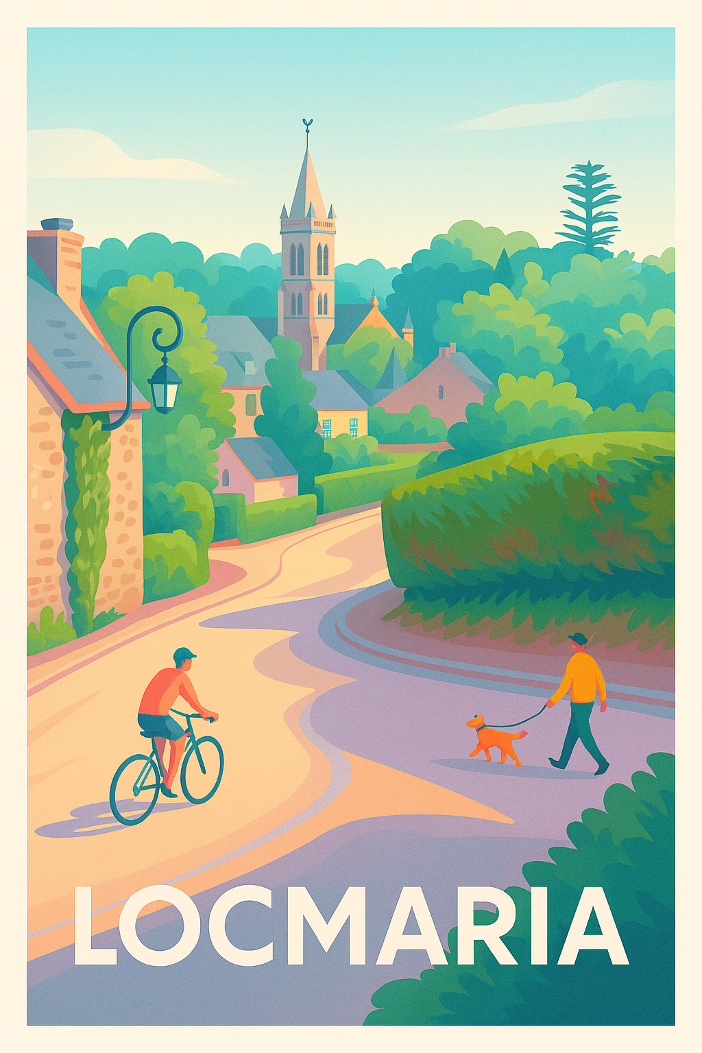 Affiche Locmaria — Charme paisible en bordure de village · poster d'art de Locmaria