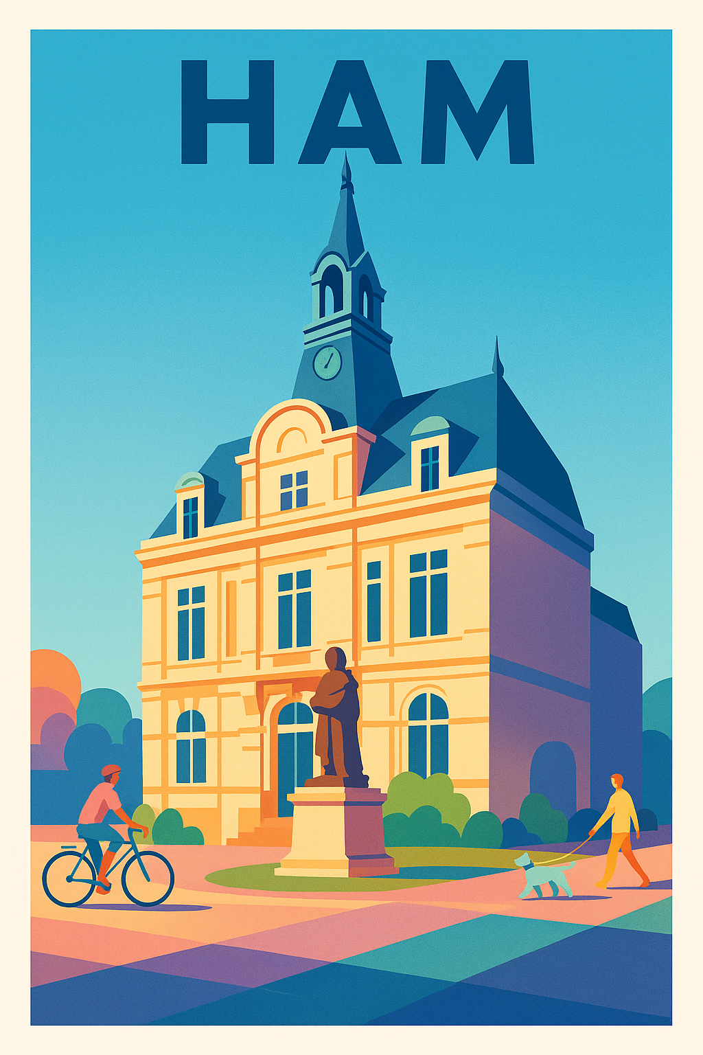 Affiche de Ham - L'élégance architecturale au cœur de la ville