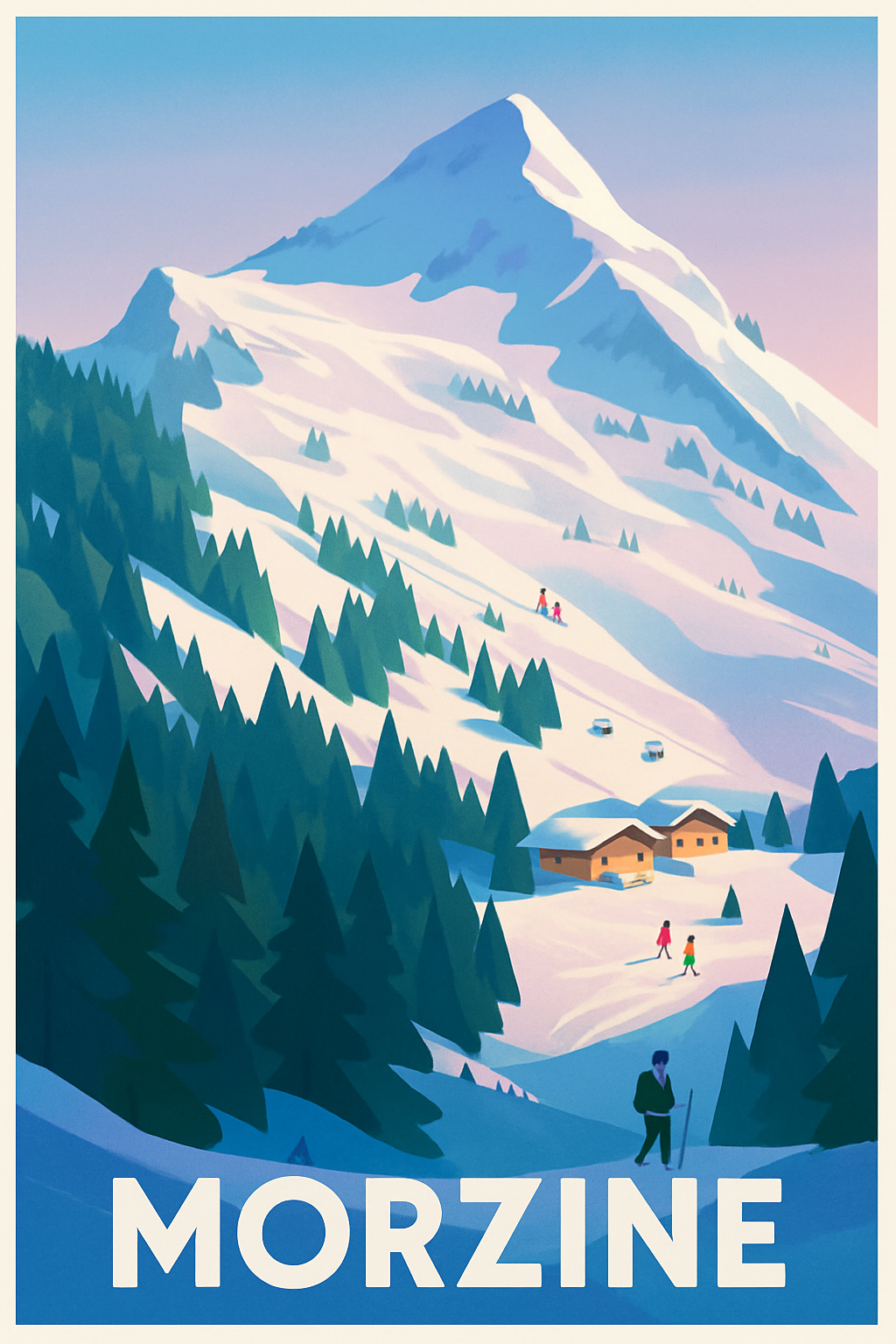 Affiche de Morzine - L'évasion hivernale en montagne