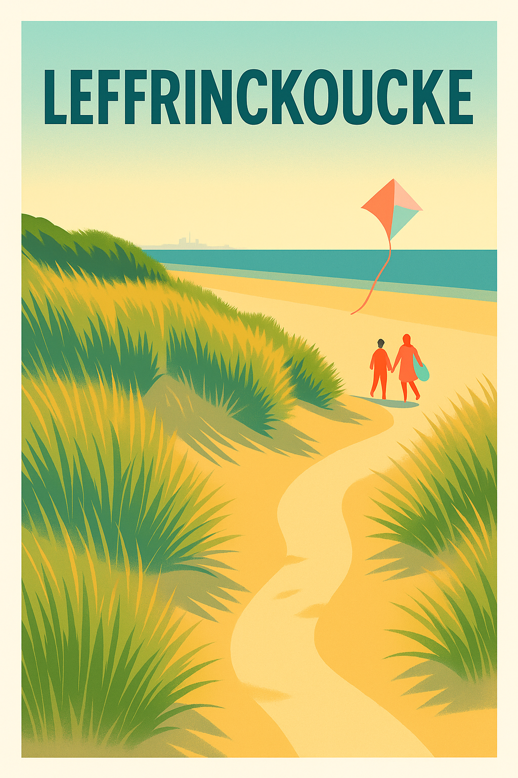 Affiche de Leffrinckoucke - Évasion au bord de la mer