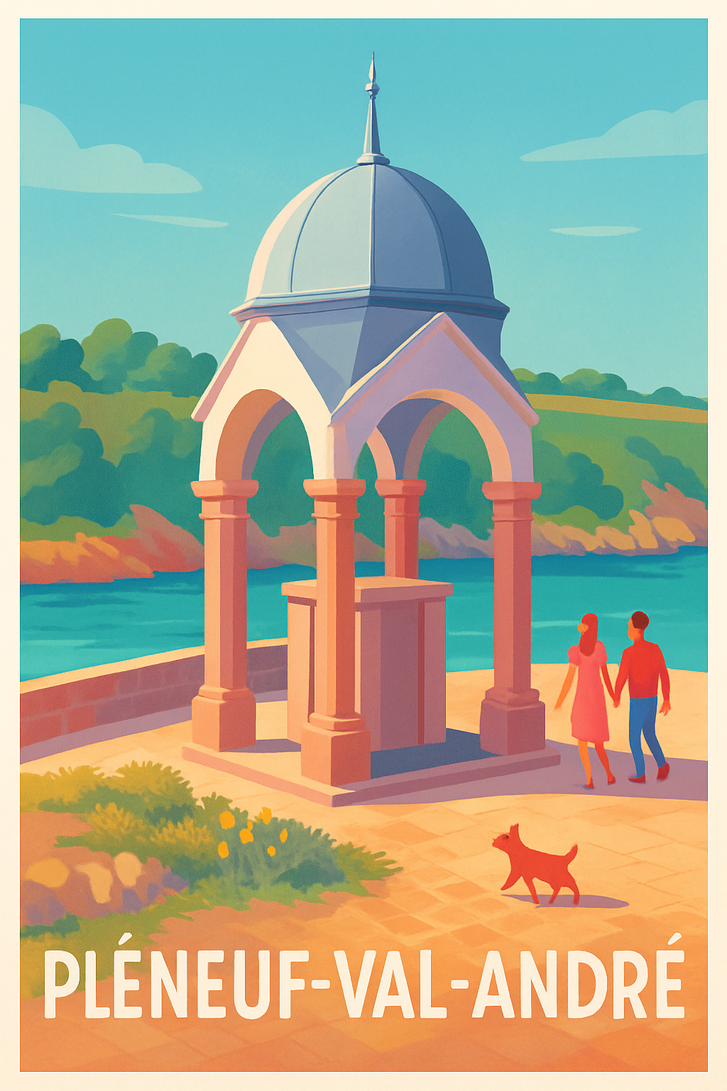 Affiche de Pléneuf-Val-André - Escapade romantique en bord de mer