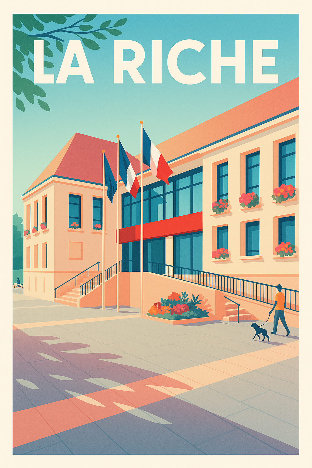 Affiche de La Riche - Ambiance lumineuse et citoyenne