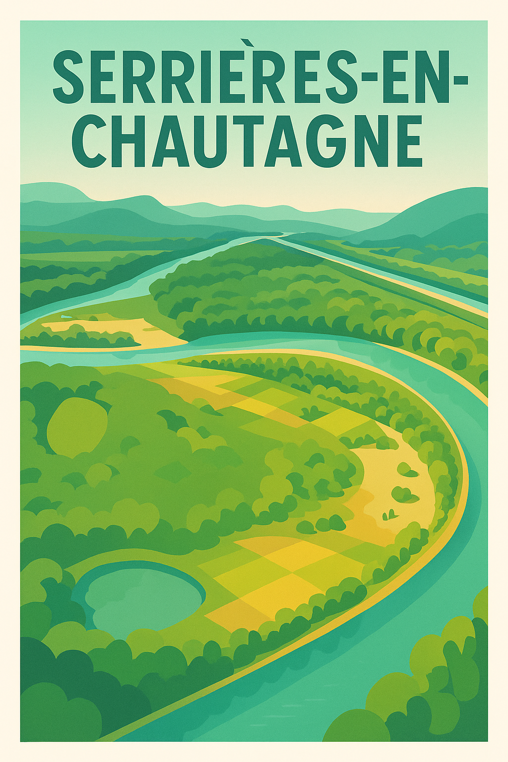 Affiche de Serrières-en-Chautagne - Évasion Nature au Cœur des Paysages Bucoliques