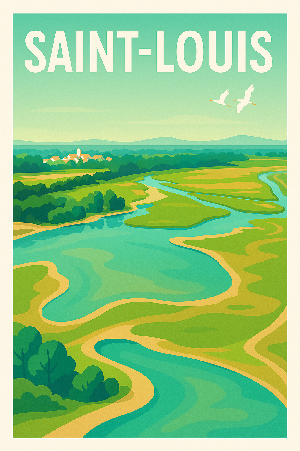 Affiche de Saint-Louis - Paysages sereins et naturels