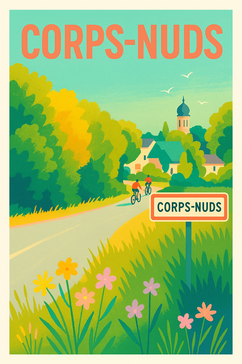 Affiche de Corps-Nuds - Invitation à la douceur de vivre campagnarde