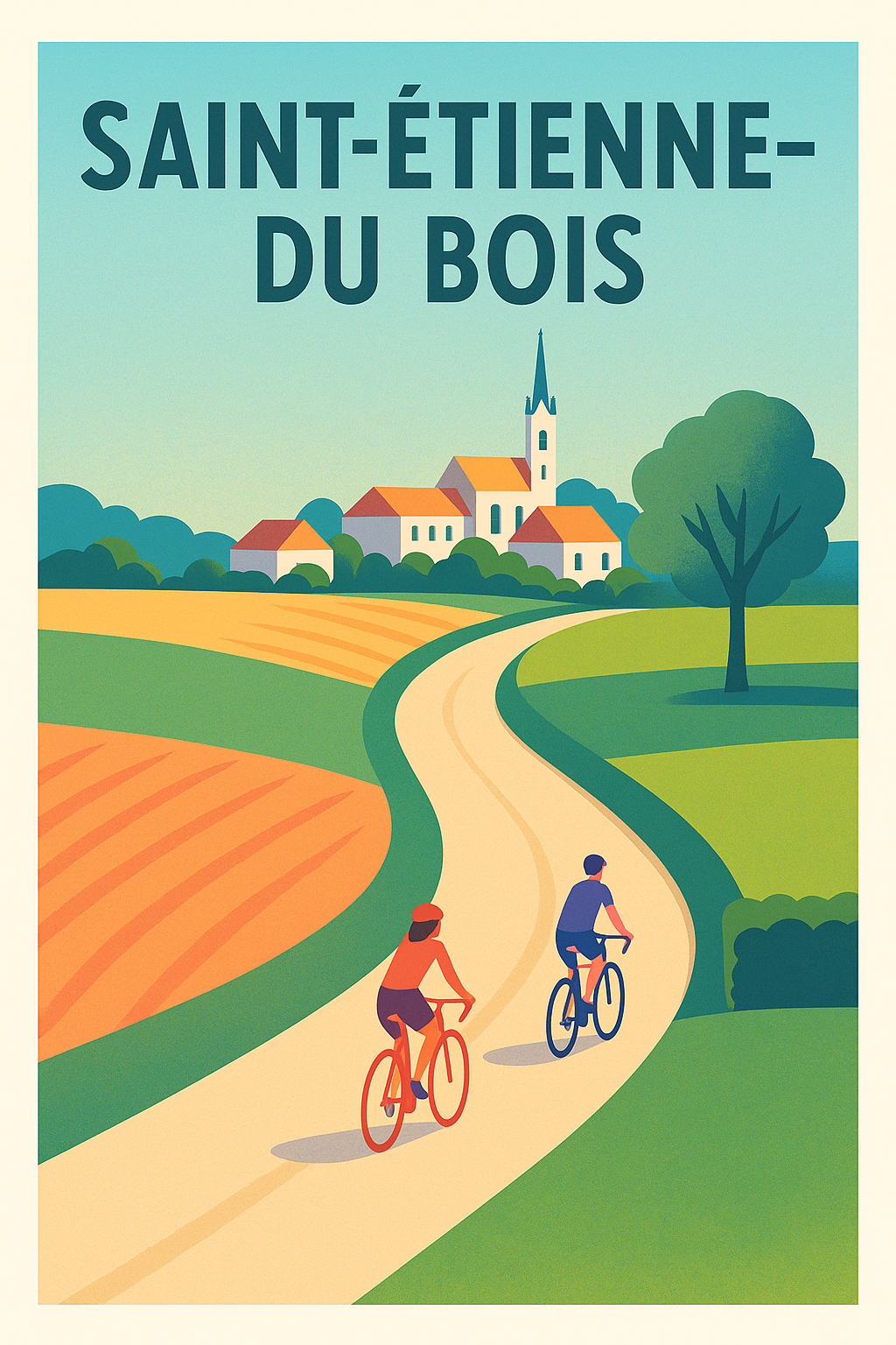 Affiche de Saint-Étienne-du-Bois - Balade champêtre à vélo